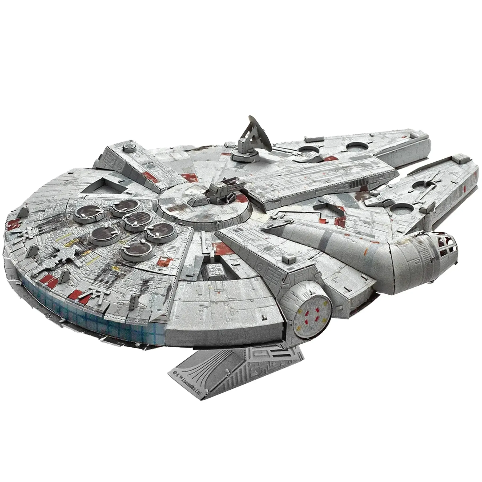Star Wars - Millennium Falcon Spaceship 3D Figure Model Kit (Steel, Moderate Difficulty) - Fascinations - Metal Earth Premium Series - (2023) - Image 6