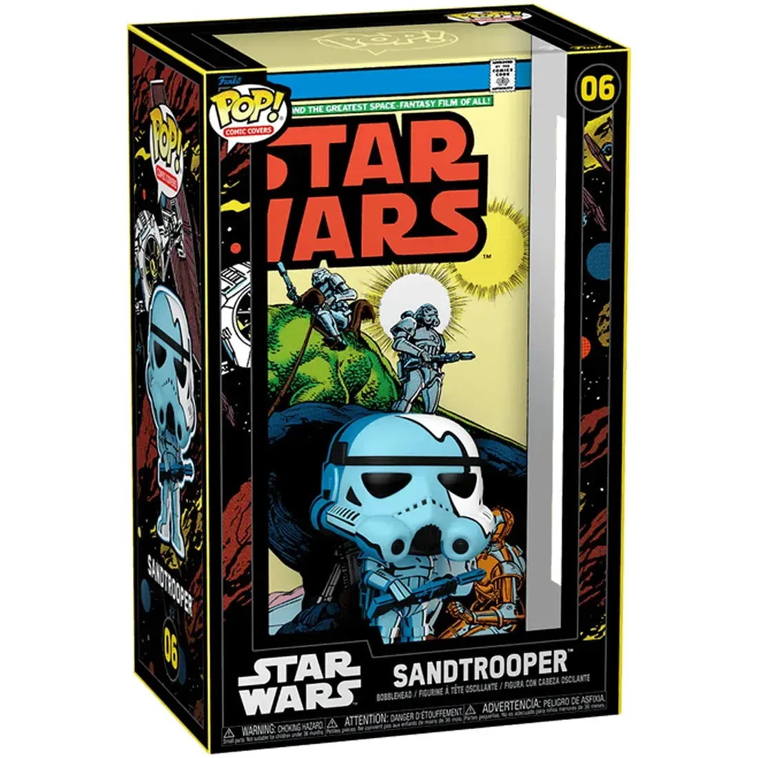 Star Wars - Sandtrooper Figure with Star Wars 1977 Comic #31 Art Backdrop (3.8") - Funko - Pop! Comic Covers Series (06)