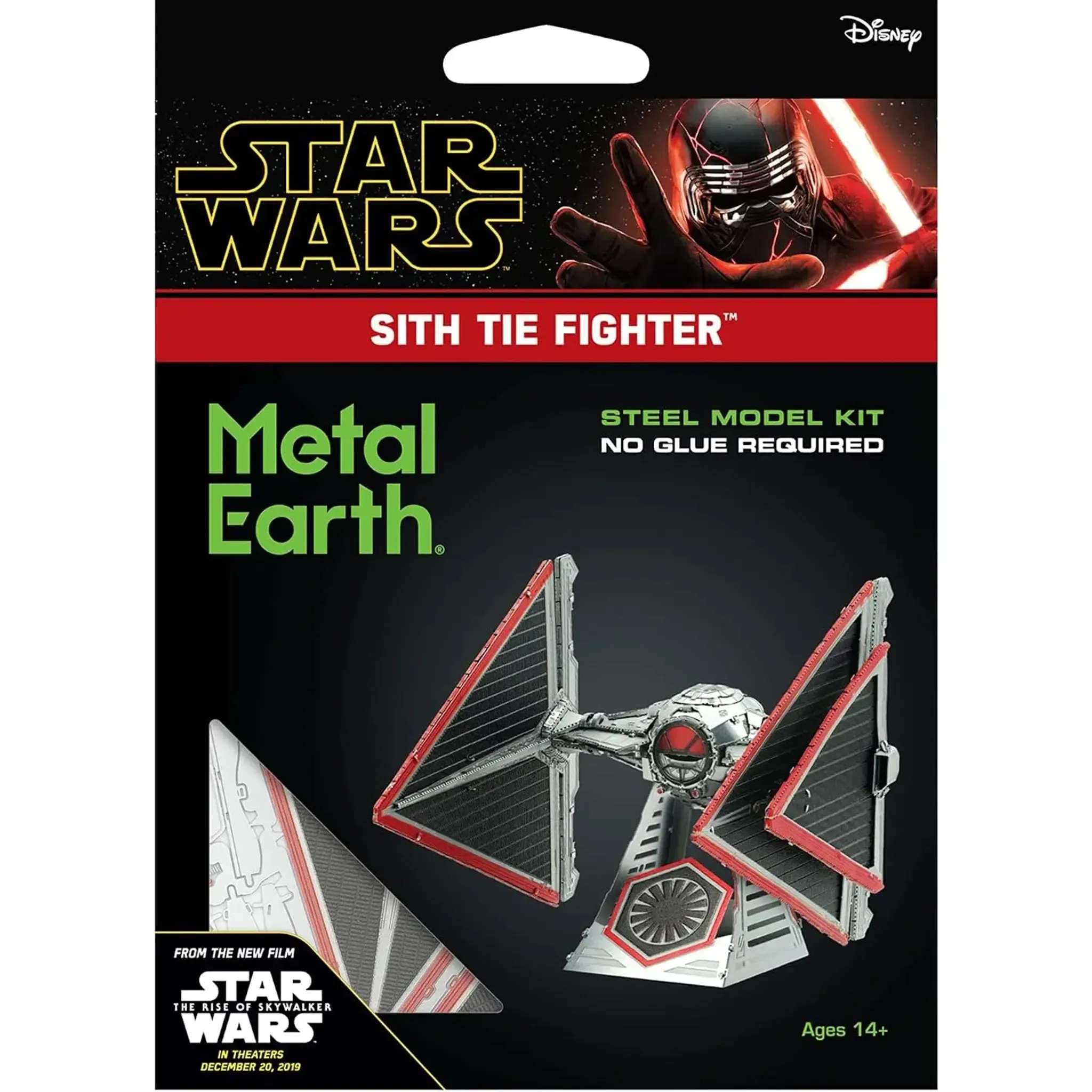 Star Wars - Sith TIE Fighter Figure Model Kit (Steel, Challenging Difficulty) - Fascinations - Metal Earth Series