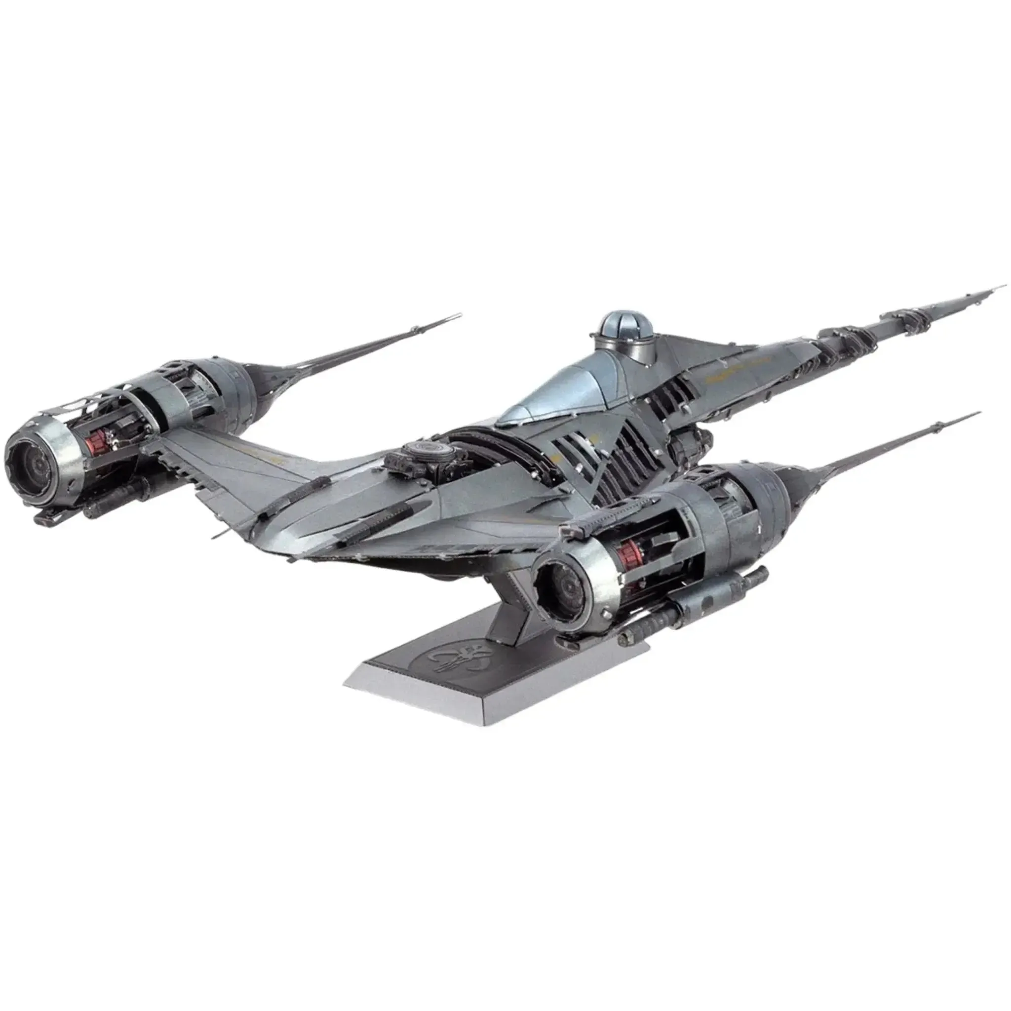 Star Wars: The Mandalorian - Mandalorian N-1 Starfighter Figure 3D Model Kit (Steel, Hard Difficulty) - Fascinations - Metal Earth Premium Series - (2023) - Image 2