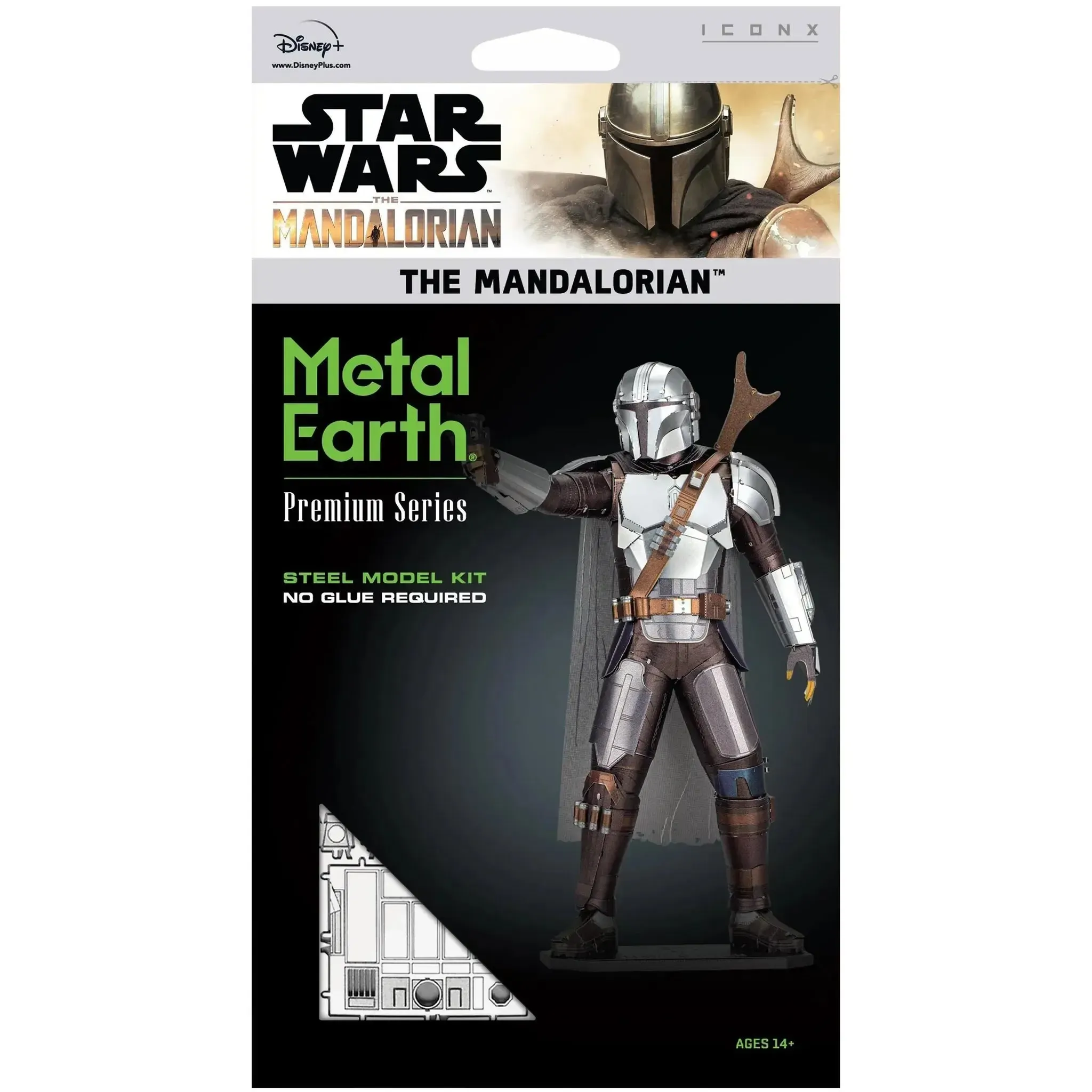 Star Wars: The Mandalorian - The Mandalorian 3D Figure Model Kit (Steel, Hard Difficulty) - Fascinations - Metal Earth Premium Series - (2020)