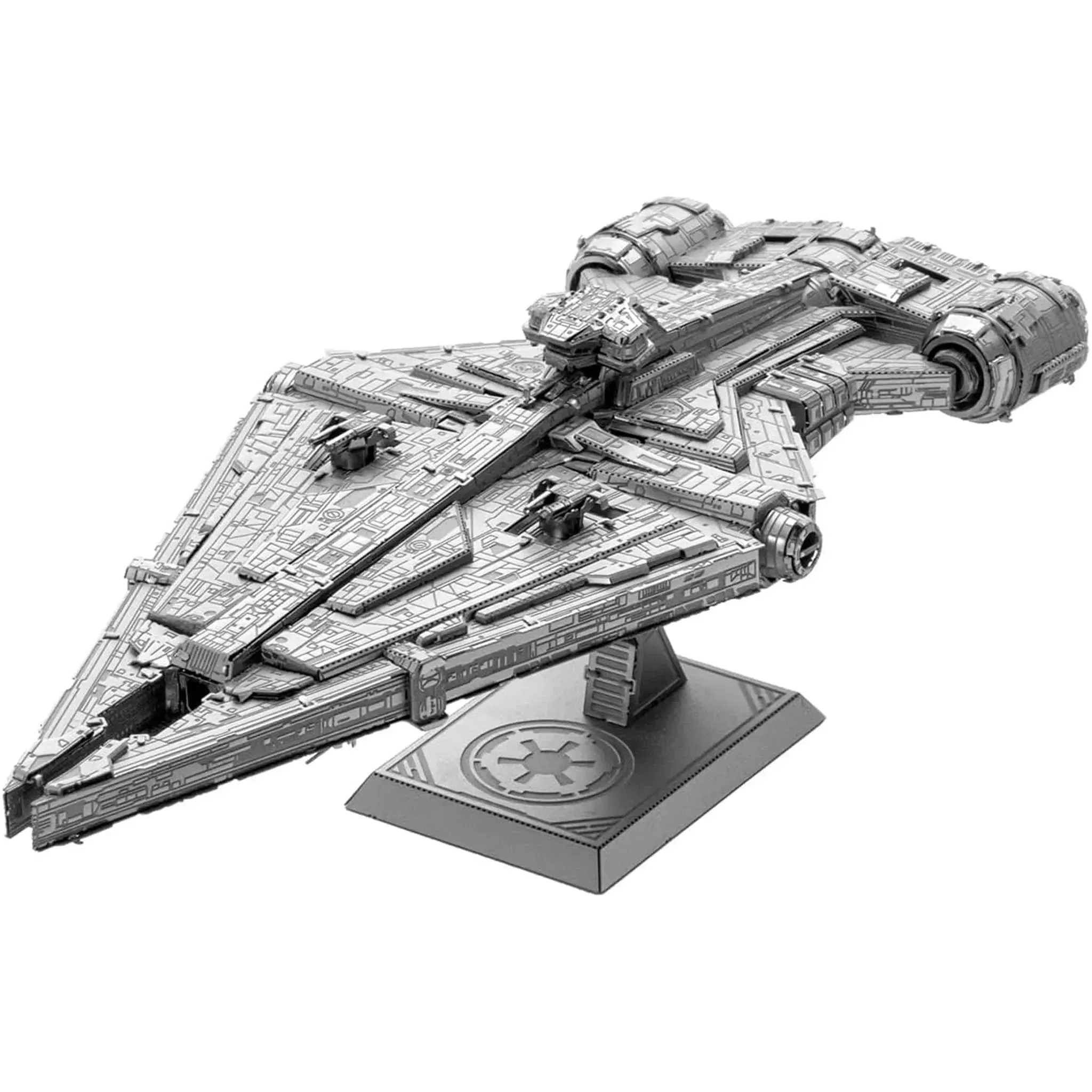Star Wars - Unpainted Imperial Light Cruiser Ship Figure Model Kit (Steel, Challenging Difficulty) - Fascinations - Metal Earth Premium Series - Image 2