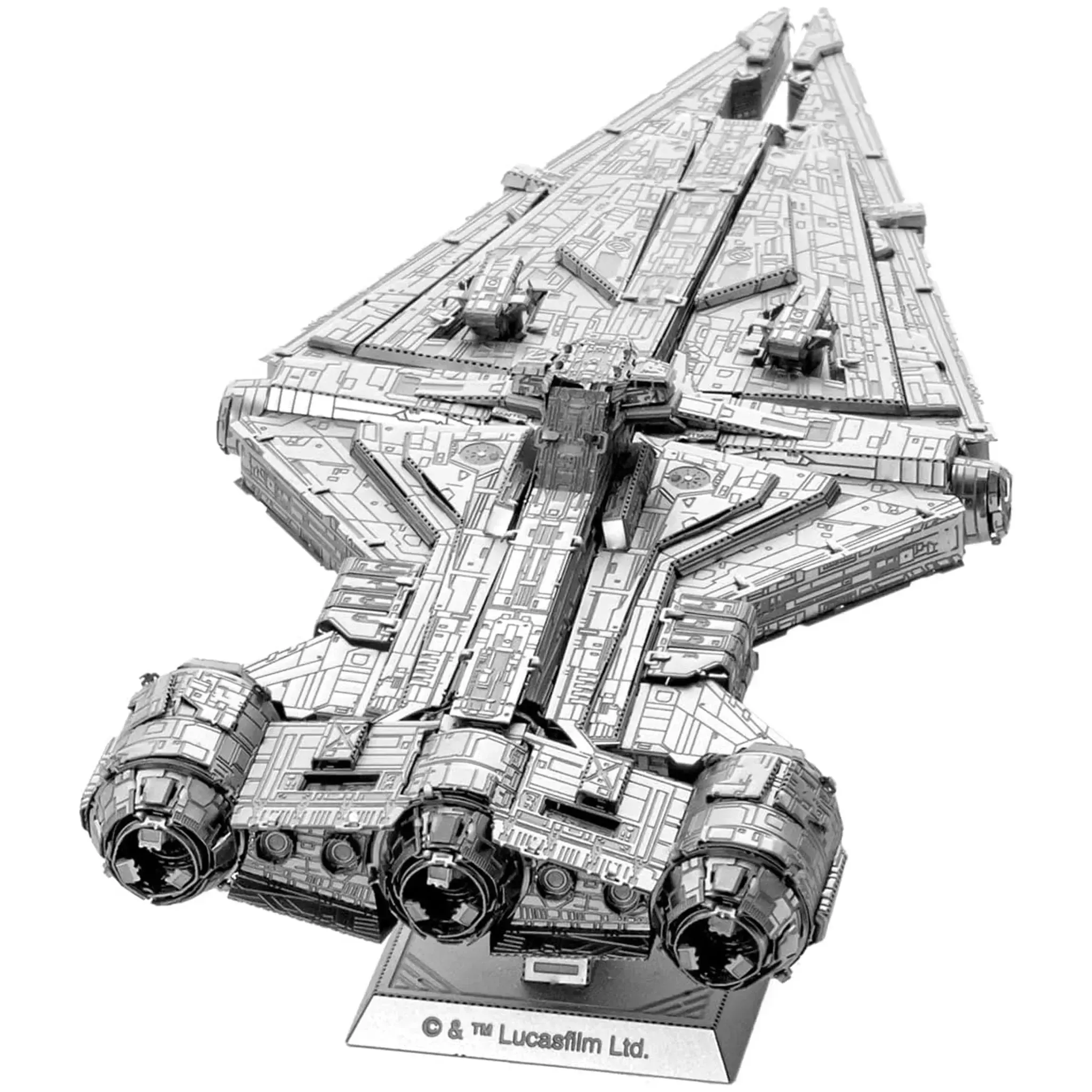 Star Wars - Unpainted Imperial Light Cruiser Ship Figure Model Kit (Steel, Challenging Difficulty) - Fascinations - Metal Earth Premium Series - Image 5