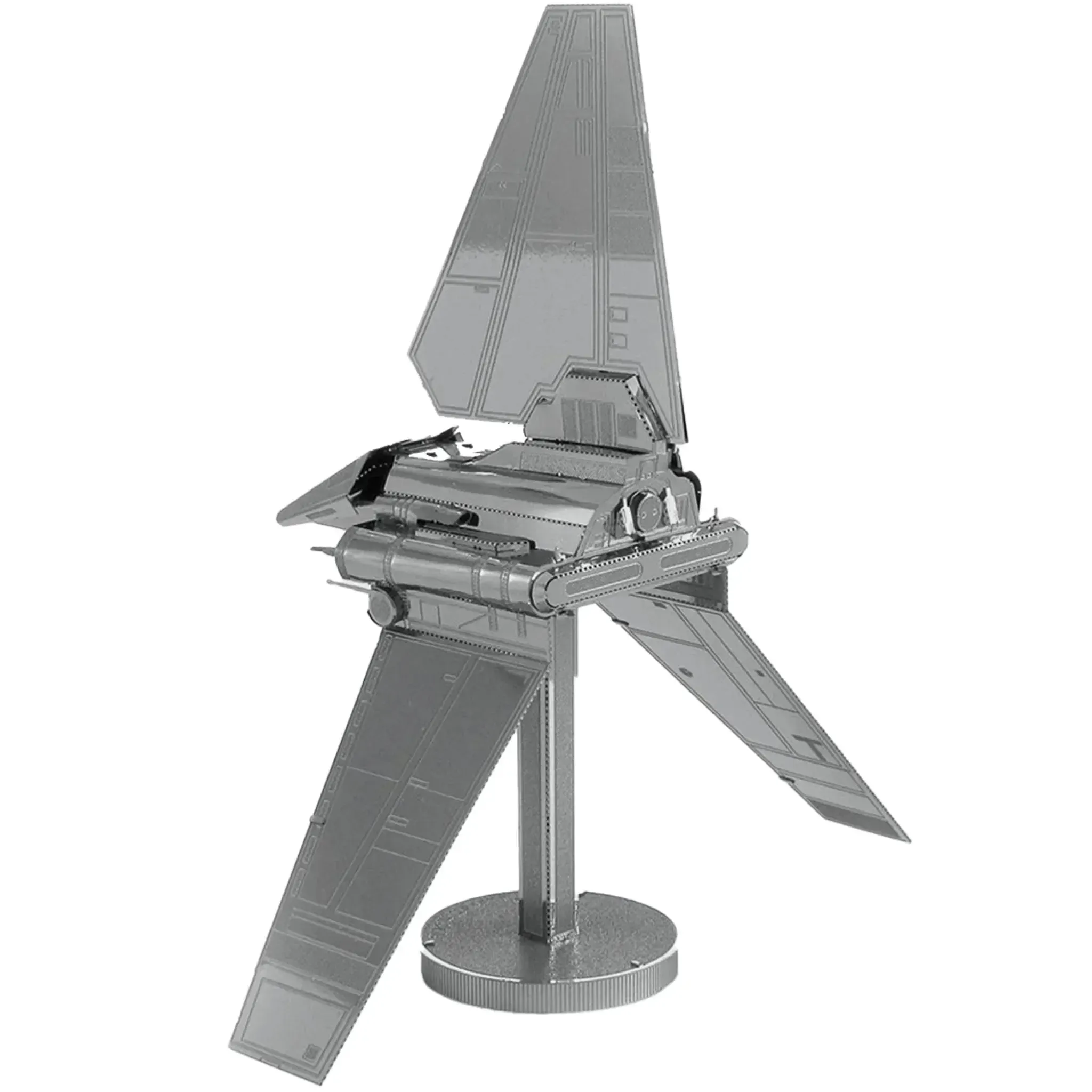 Star Wars - Unpainted Imperial Shuttle Figure Model Kit (Steel, Moderate Difficulty) - Fascinations - Metal Earth Series - Image 4