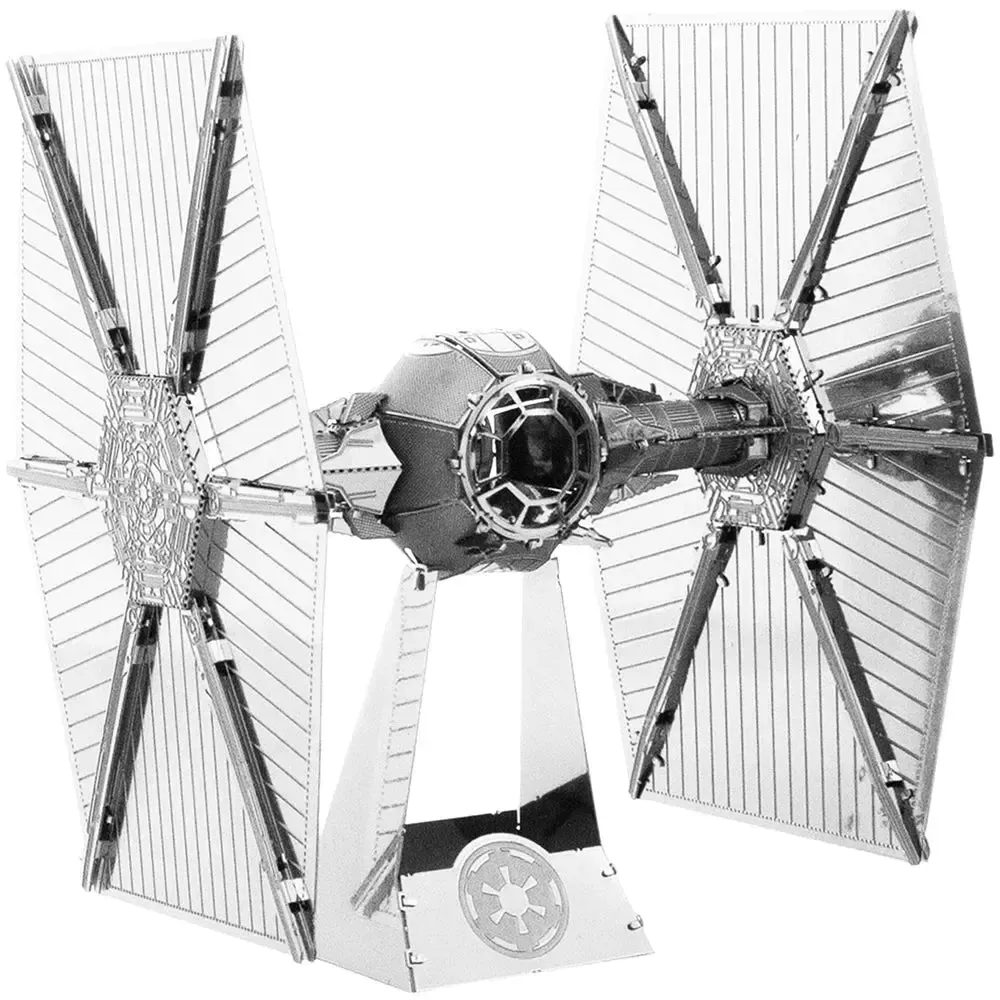 Star Wars - Unpainted Imperial TIE Fighter Figure Model Kit (Steel, Challenging Difficulty) - Fascinations - Metal Earth Series - Image 3