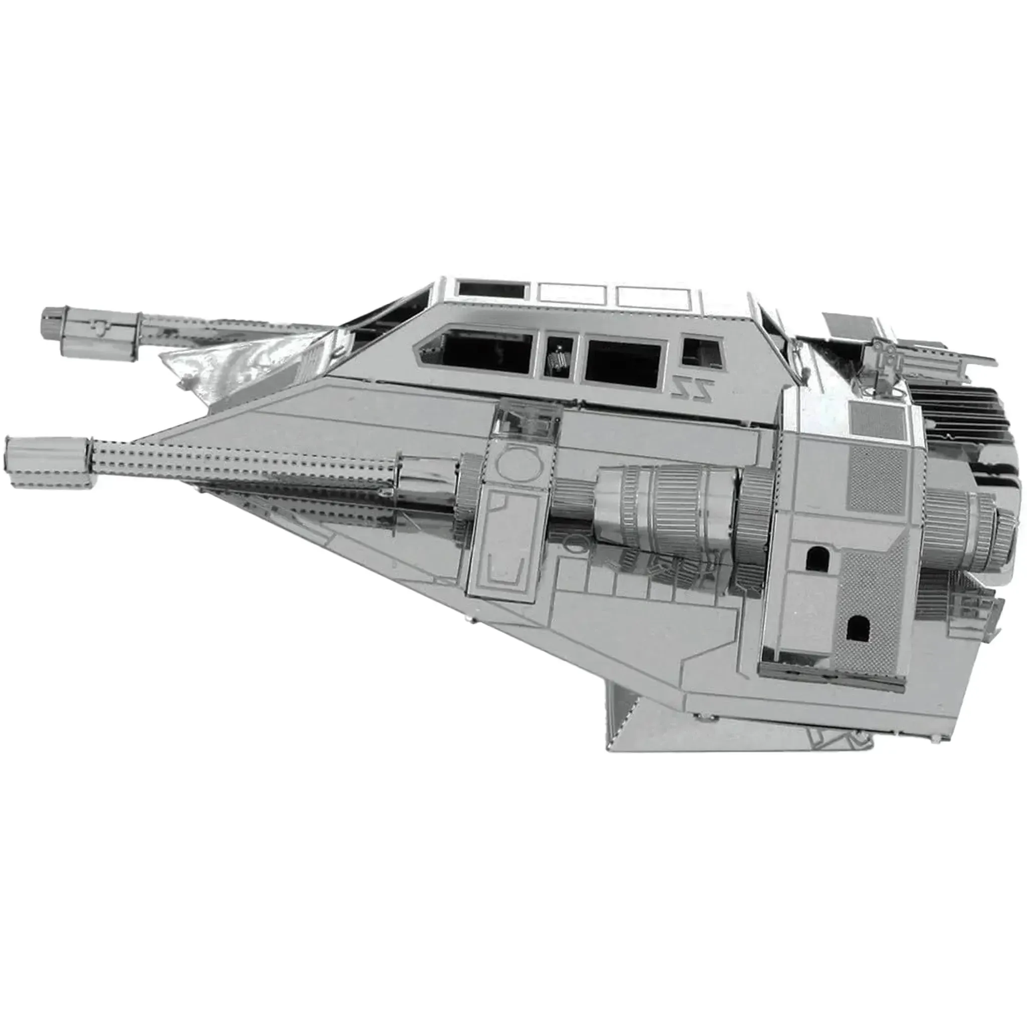 Star Wars - Unpainted Snowspeeder Figure Model Kit (Steel, Moderate Difficulty) - Fascinations - Metal Earth Series - Image 5
