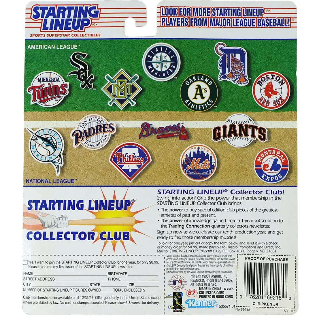 Starting Lineup [MLB: Baltimore Orioles] - Cal Ripken Jr. Baseball Figure - Kenner - 1997 Edition Series - Image 3