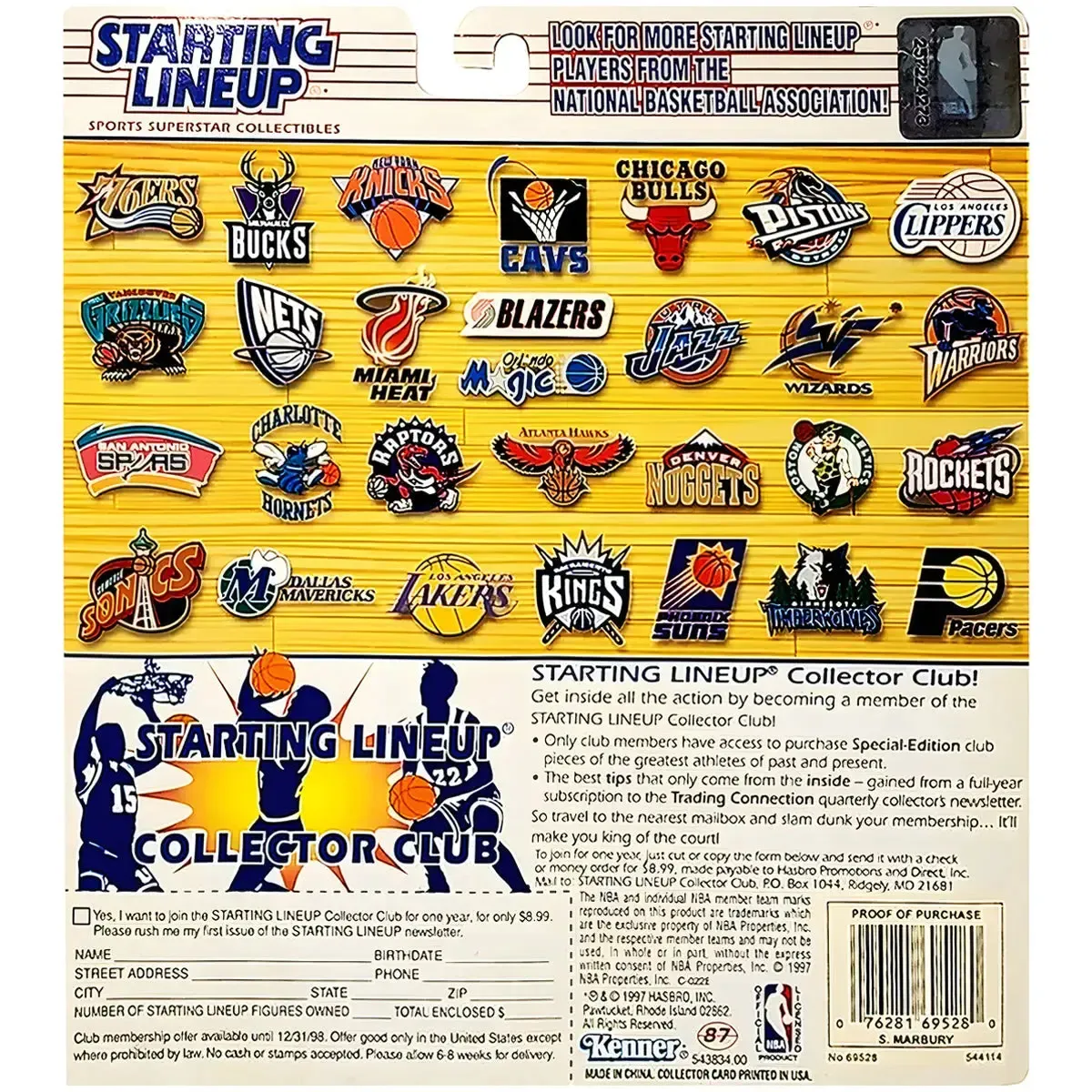 Starting Lineup [NBA: Minnesota Timberwolves] - Stephon Marbury Basketball Figure (5") - Kenner - 10th Year 1997 Edition Series - Image 2