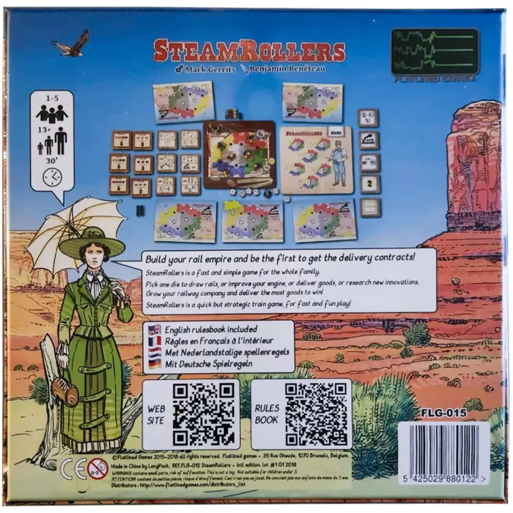 SteamRollers - Dice-Based Civilization Board Game for Family, Adults, and Children (1-5 Players, Age 13+) - Flatlined Games - Image 3