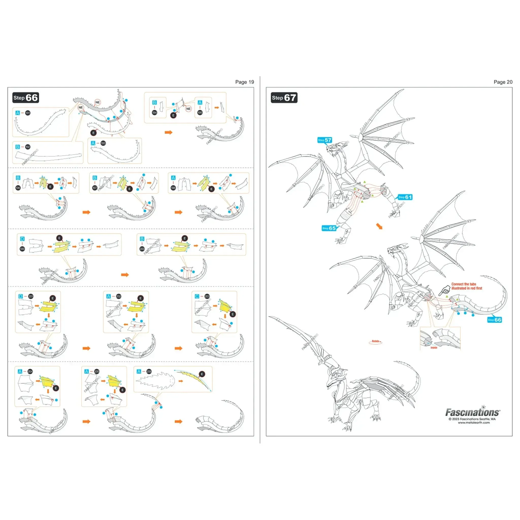 Steel Dragon Figure Model Kit (Steel, Hard Difficulty) - Fascinations - Metal Earth Premium Series - (2023) - Image 16