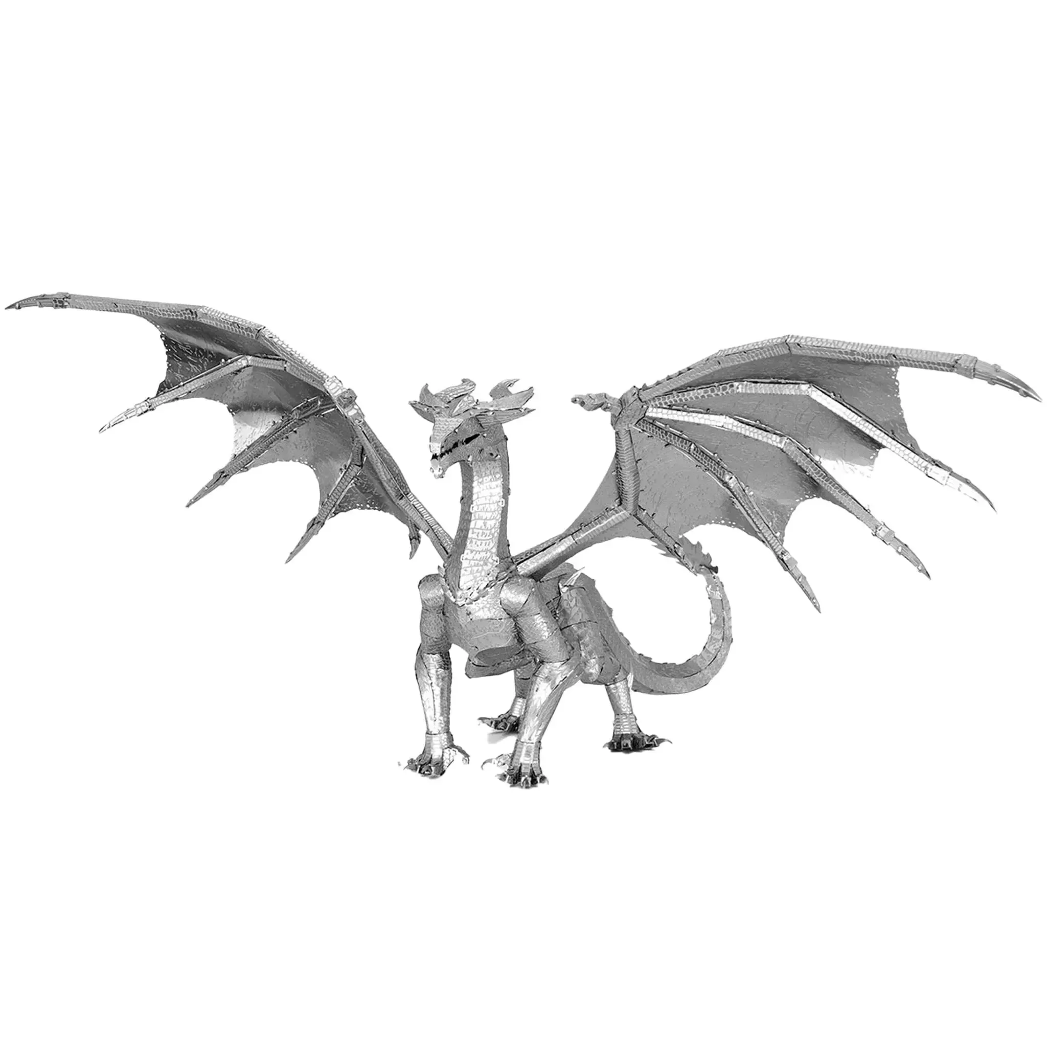 Steel Dragon Figure Model Kit (Steel, Hard Difficulty) - Fascinations - Metal Earth Premium Series - (2023) - Image 2