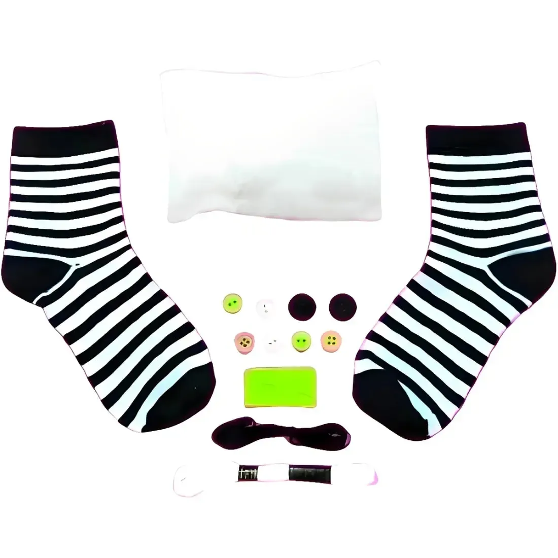 Stuart Stripe - Zebra Sock Doll Sewing Arts & Craft Toy - Small World Toys - Image 2
