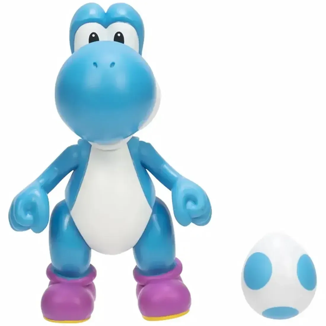 Super Mario - Light-Blue Yoshi with Egg Action Figure (4") - Jakks Pacific - Image 2