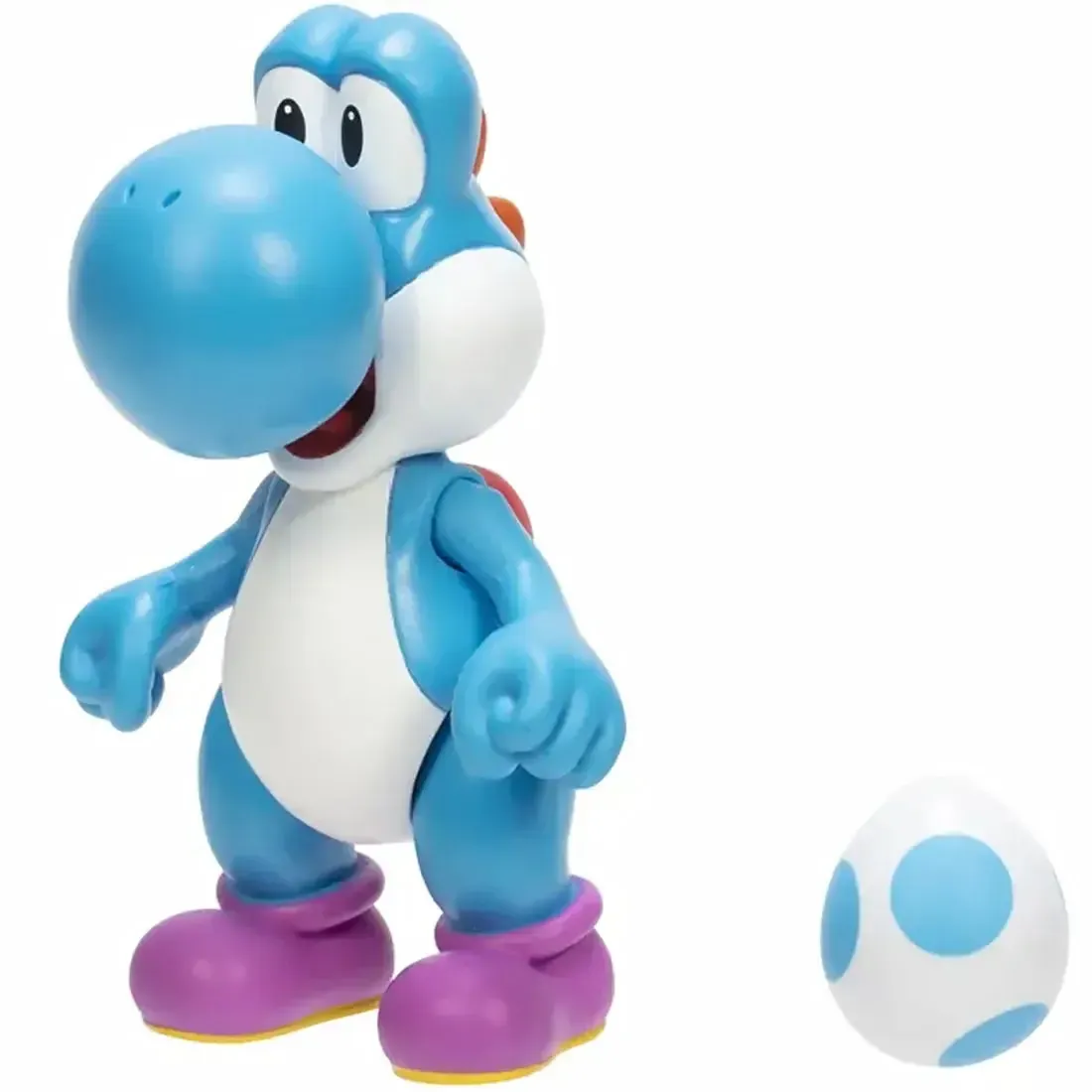 Super Mario - Light-Blue Yoshi with Egg Action Figure (4") - Jakks Pacific - Image 3
