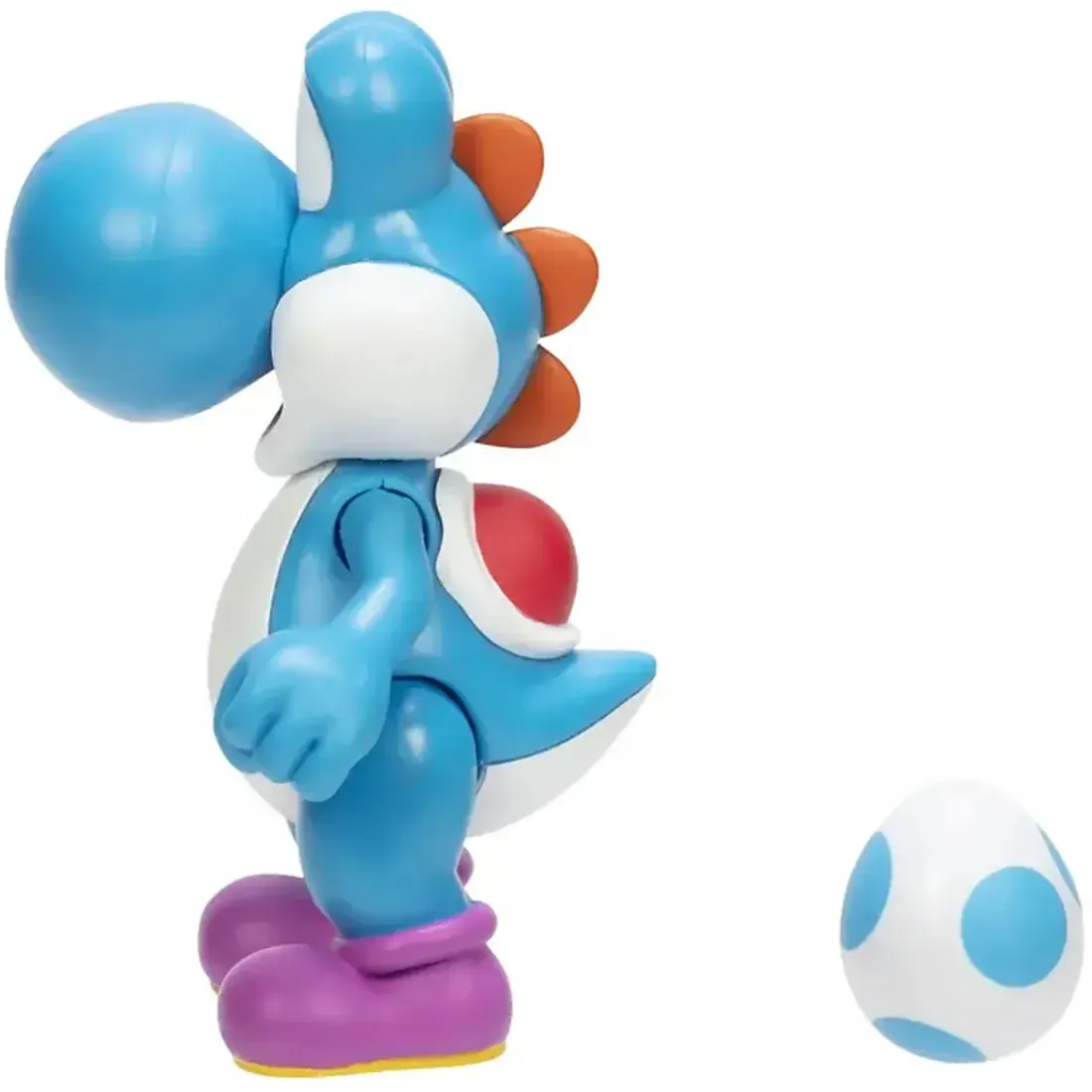 Super Mario - Light-Blue Yoshi with Egg Action Figure (4") - Jakks Pacific - Image 6