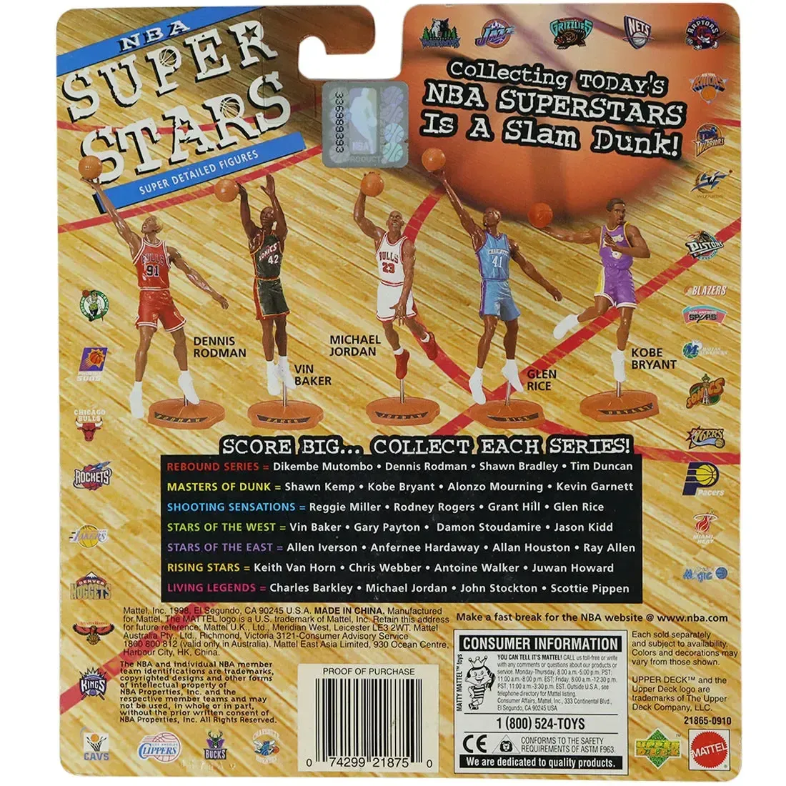 Super Stars [NBA: San Antonio Spurs] - 1998/1999 Season Tim Duncan Figure - Mattel - NBA Court Collection Series - Image 3