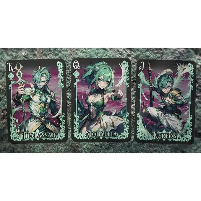 Tales of Gaia: Nightshade Edition - Premium Fantasy Elemental Playing Cards - Wonderland Workshop - KardecK Series - Image 17