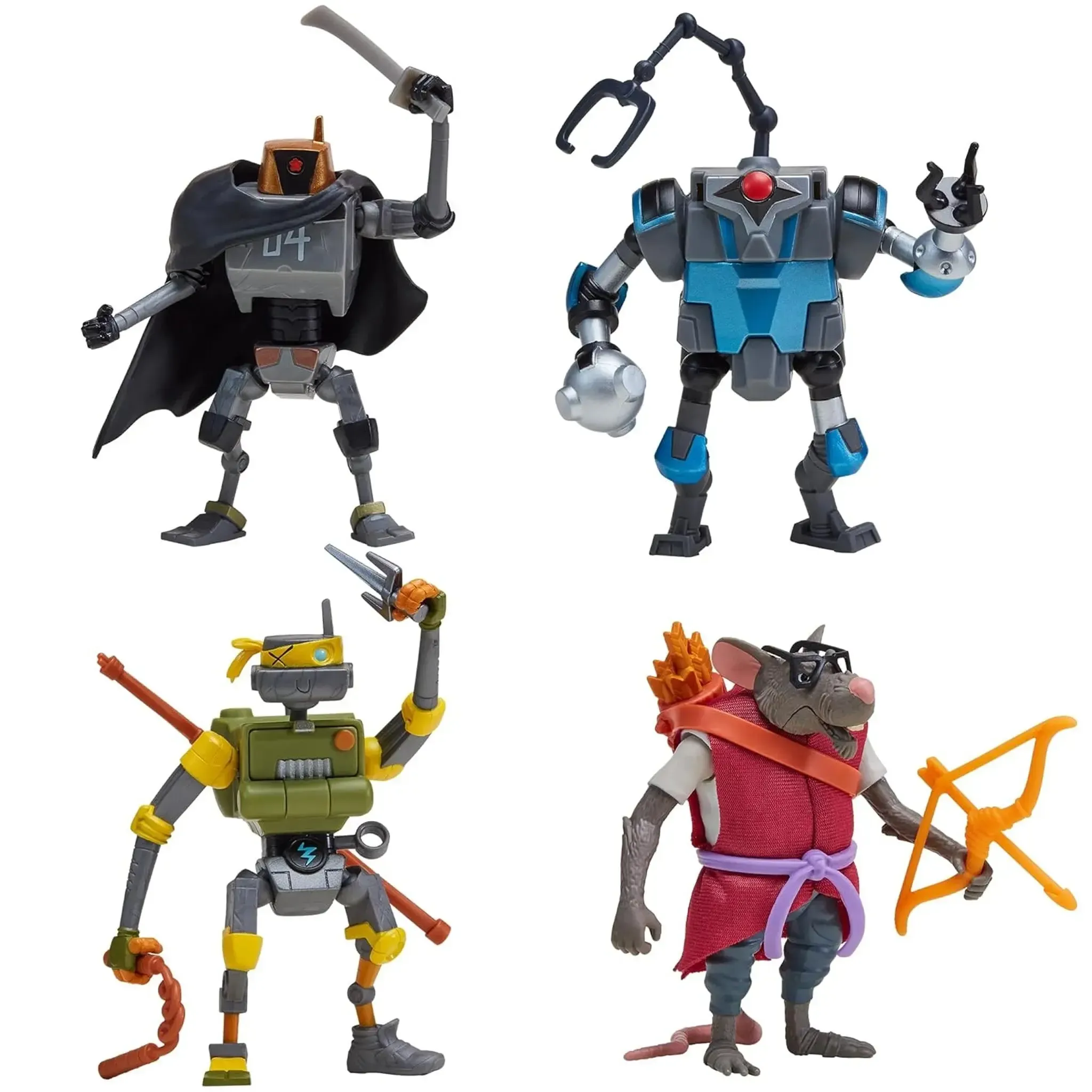 Tales of the Teenage Mutant Ninja Turtles - Mix 'N Match Robots 4-Pack Action Figure Set (Mechazoid, Bishop, Metalhead, Splinter) - Playmates Toys - (2024) - Image 3