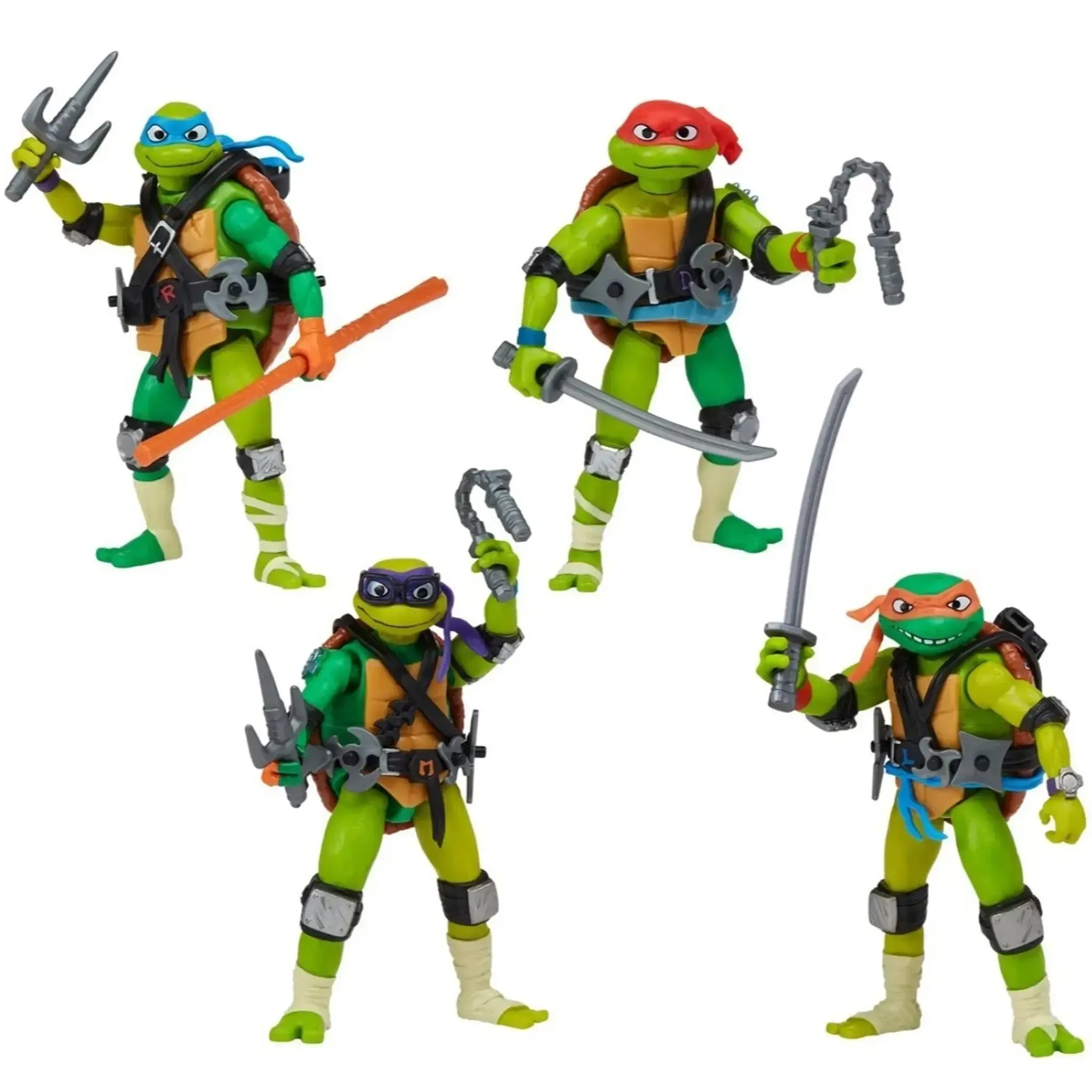 Tales of the Teenage Mutant Ninja Turtles - Mix ‘N Match Turtles 4-Pack Action Figure Set (Leonardo, Donatello, Michelangelo, Raphael) - Playmates Toys - (2024) - Image 4
