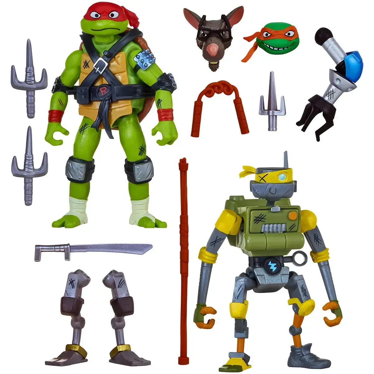 Tales Of The Teenage Mutant Ninja Turtles - Raphael & Metalhead Action Figure Set - Playmates Toys - Mutations: Mix 'N Match Series - Image 5
