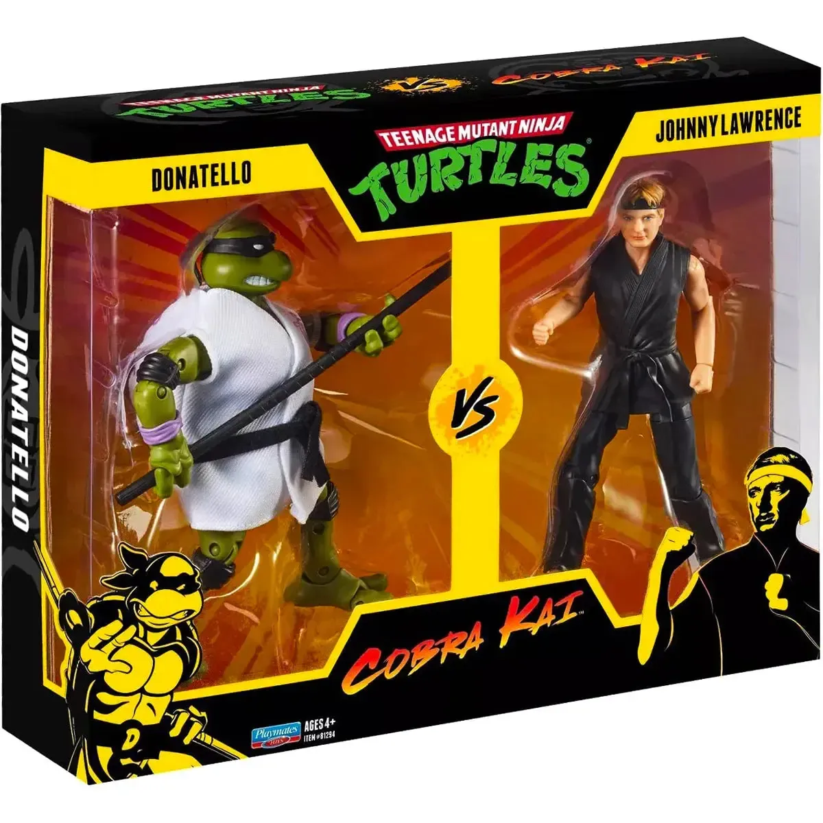 Teenage Mutant Ninja Turtles x Cobra Kai - Donatello vs Johnny Lawrence Action Figure Set (6") - Playmates Toys