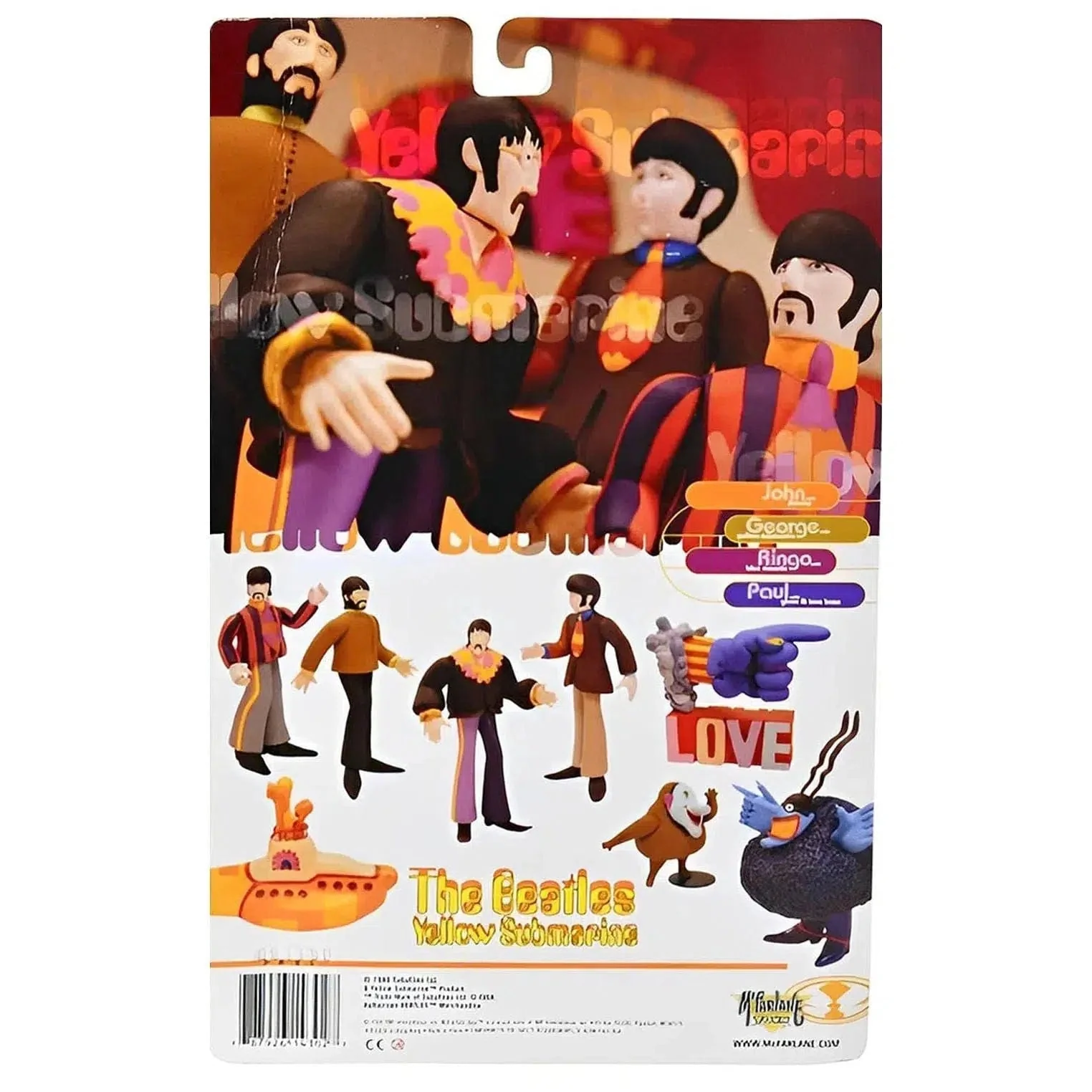 The Beatles - George Harrison with Yellow Submarine Action Figure (7.5") - McFarlane Toys - Series 1 (1999) - Image 4