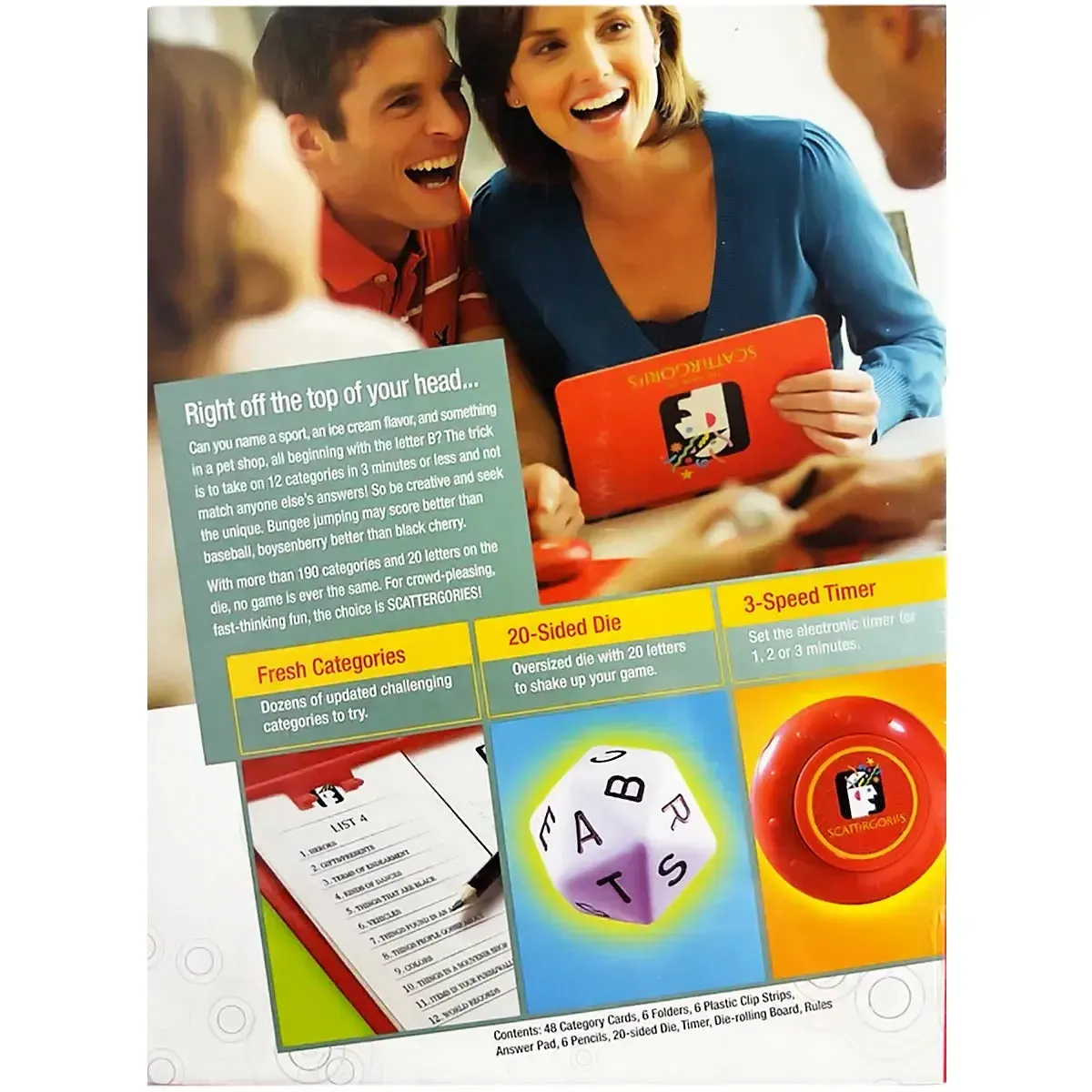 The Game of Scattergories - Party Word Board Game for Family, Adults, and Children (2-6 Players, Ages 18+) - Parker Brothers - (2009) - Image 3