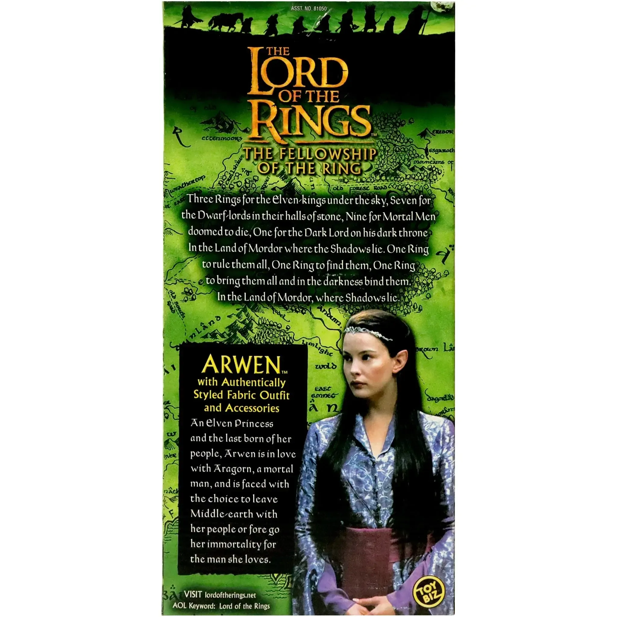 The Lord of the Rings: The Fellowship of the Ring - Arwen Action Figure with Authentically Styled Fabric Outfit (12") - Toy Biz - Special Edition Collector Series - (2001) - Image 3
