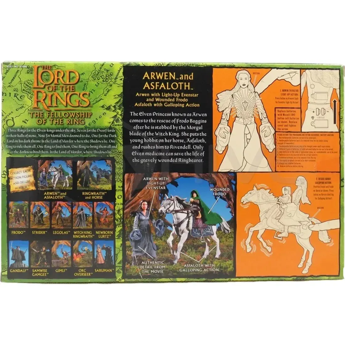 The Lord of the Rings: The Fellowship of the Ring - Arwen, Asfaloth & Wounded Frodo Deluxe Horse and Rider Action Figure Set - Toy Biz - Image 3