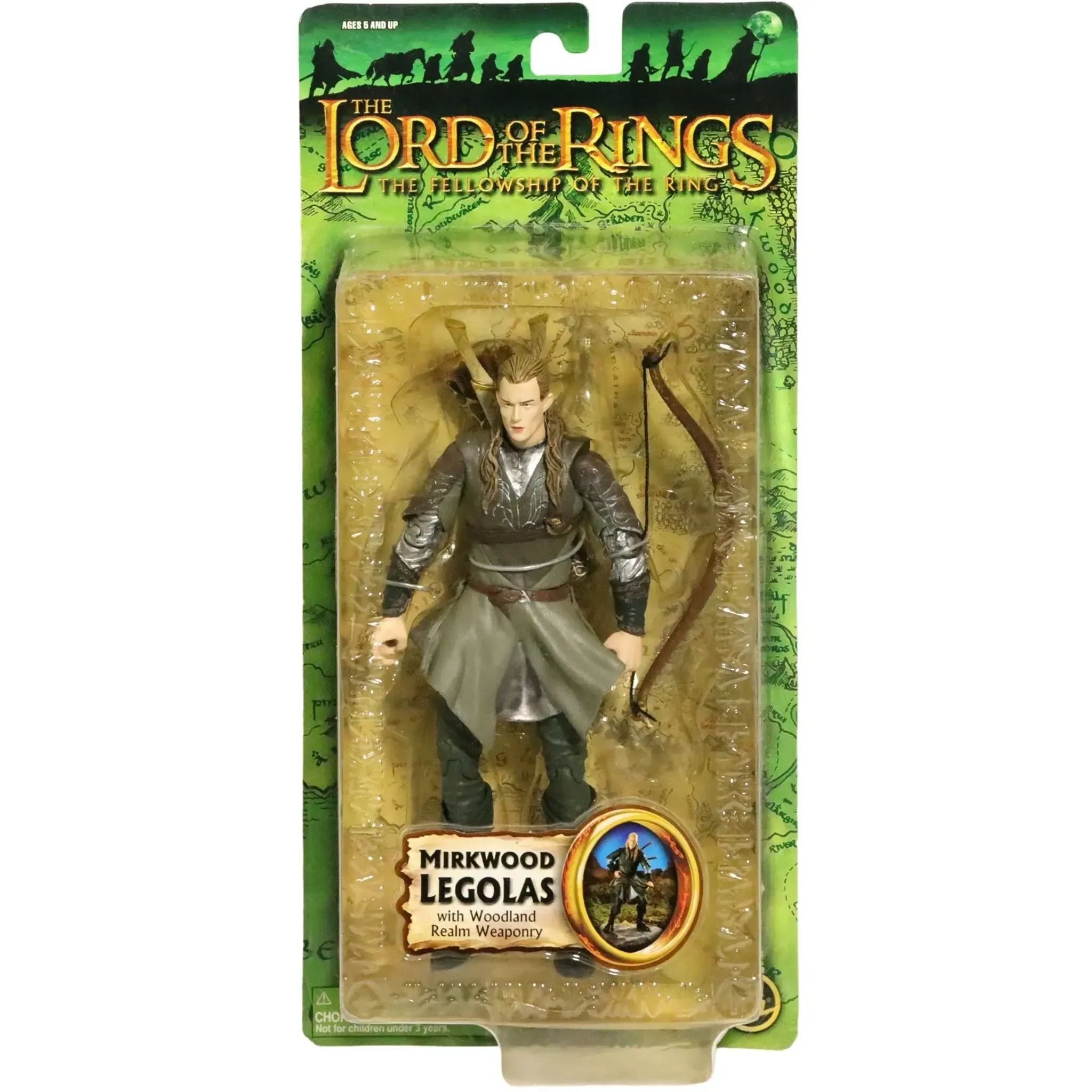 The Lord of the Rings [The Fellowship of the Ring] - Mirkwood Legolas with Woodland Realm Weaponry Action Figure (6.75") - Toy Biz - (2004)