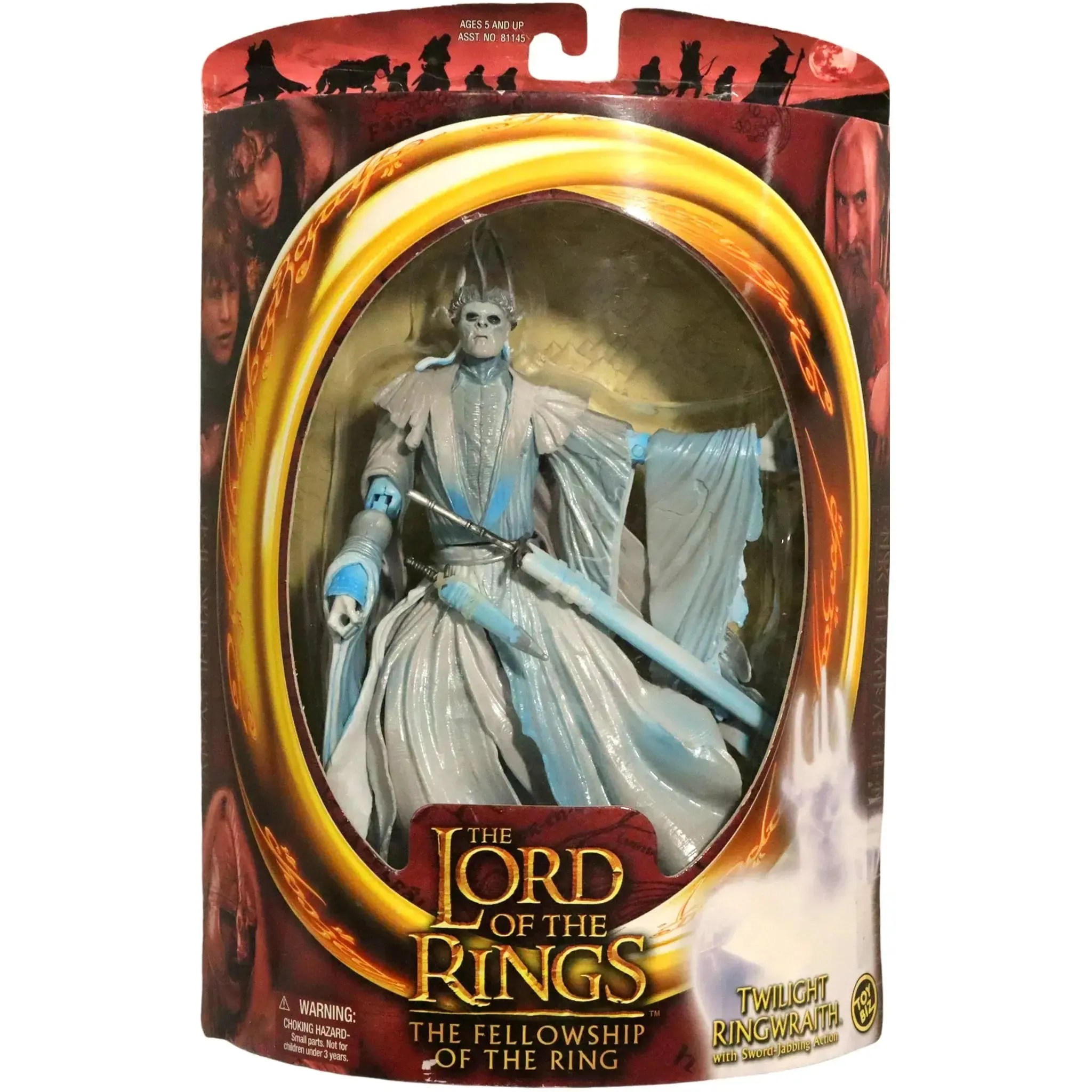 The Lord of the Rings [The Fellowship of the Ring] - Sword-Jabbing Twilight Ringwraith Action Figure (7.5") - Toy Biz - (2002)