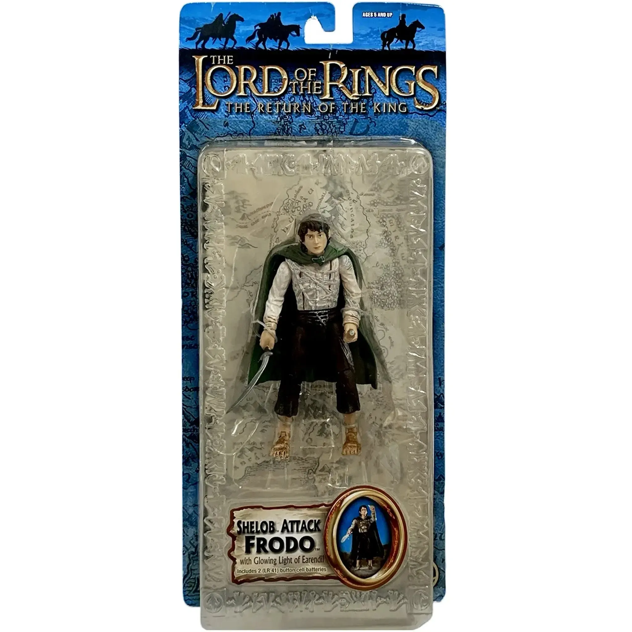 The Lord of the Rings: The Return of the King - Shelob Attack Frodo with Glowing Light of Earendil Action Figure - Toy Biz - (2004)
