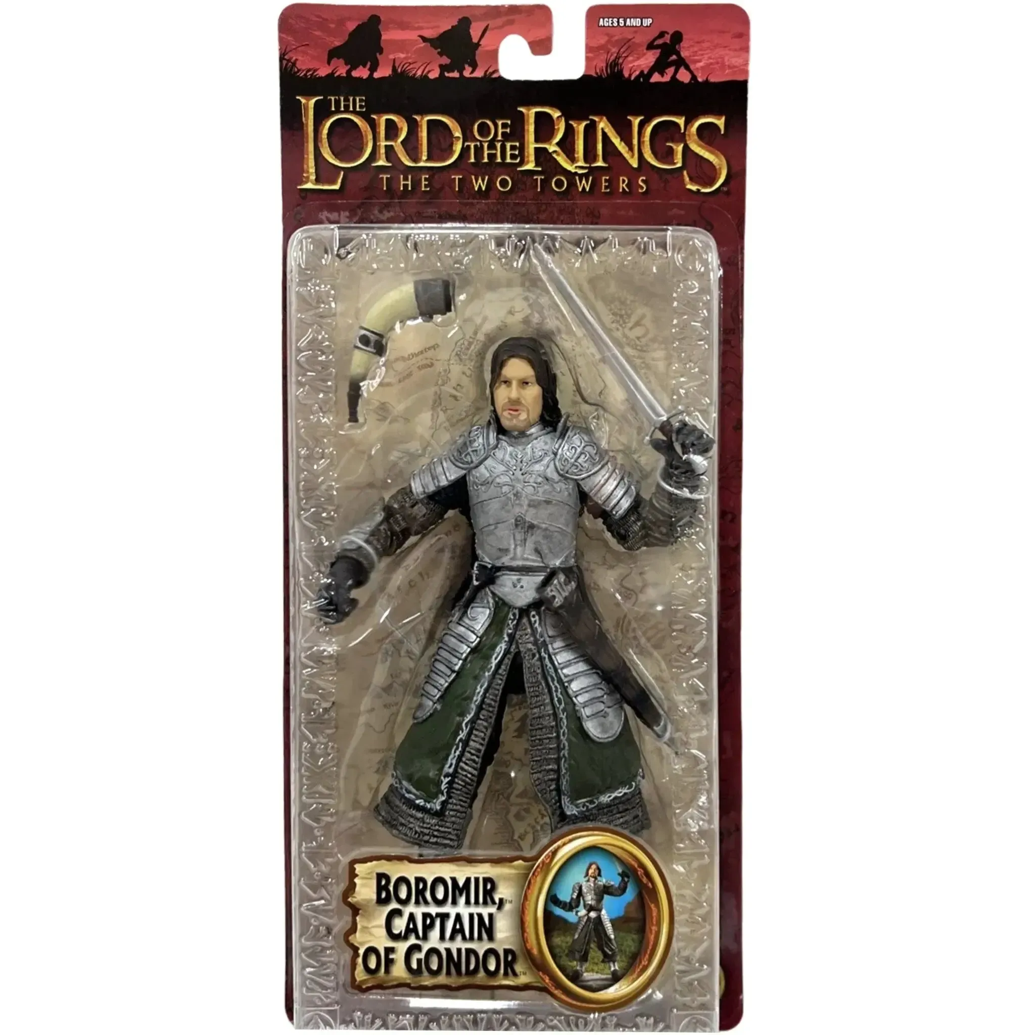 The Lord of the Rings: The Two Towers - Boromir, Captain of Gondor Action Figure (6") - Toy Biz - (2004)