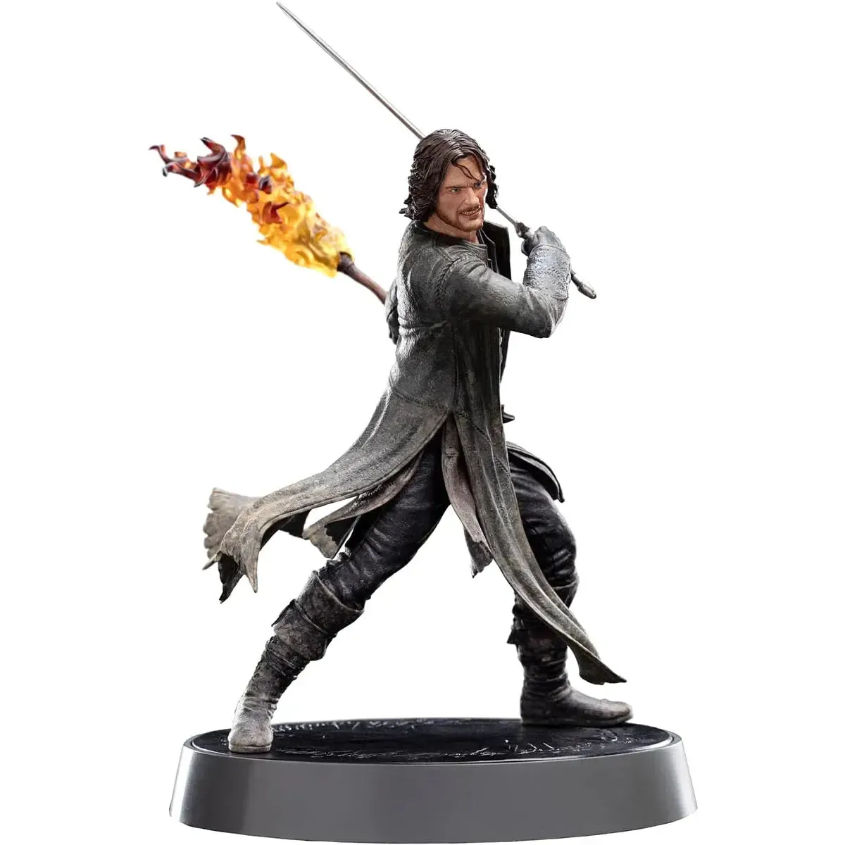 The Lord of the Rings - Weathertop Battle Aragorn with Sword and Torch Statue Figure (11") - Weta Workshop - Figures of Fandom Series - Image 3