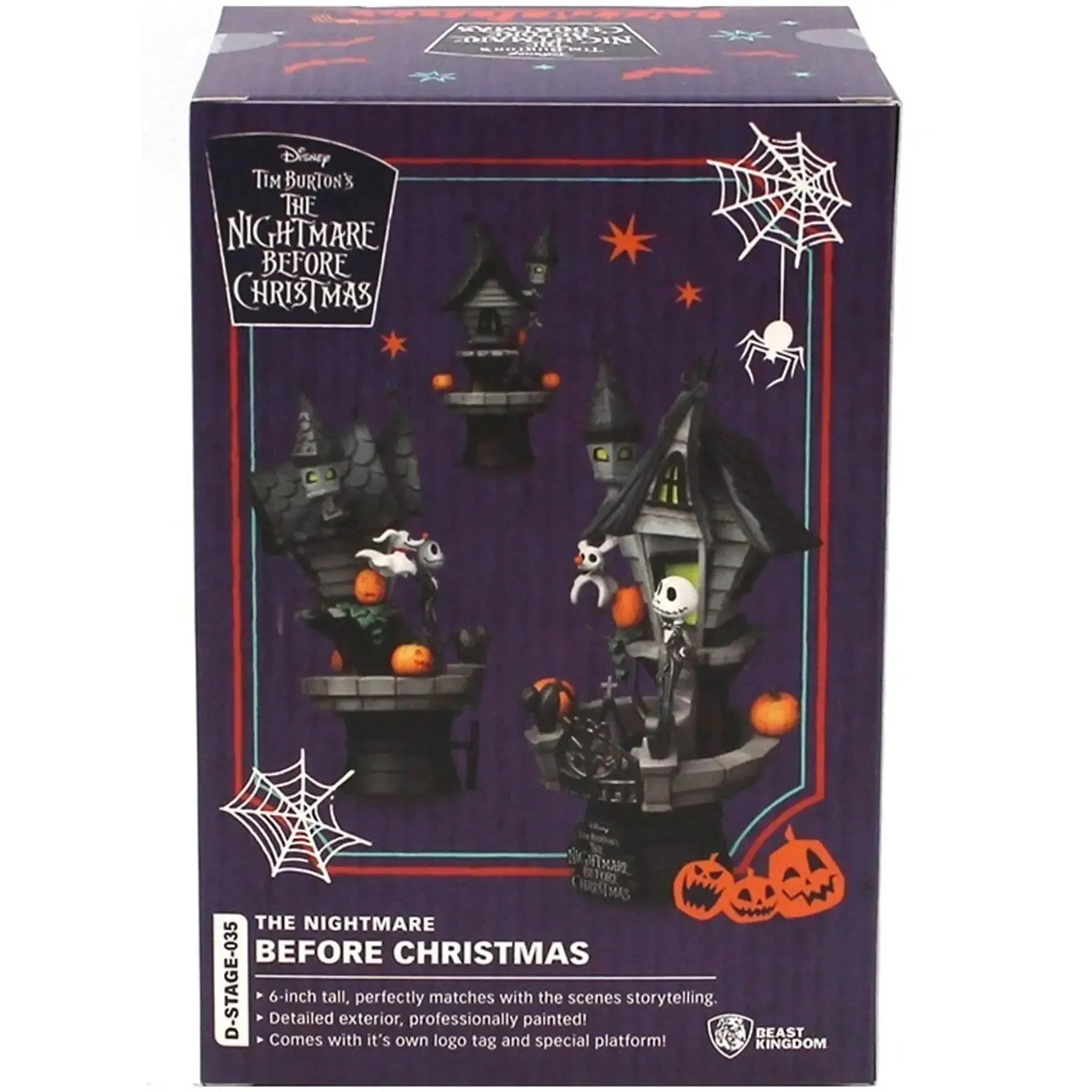 The Nightmare Before Christmas - Jack Skellington with Zero Haunted House Diorama Statue Figure (6") - Beast Kingdom - D-Stage Series (DS-035) - Image 2