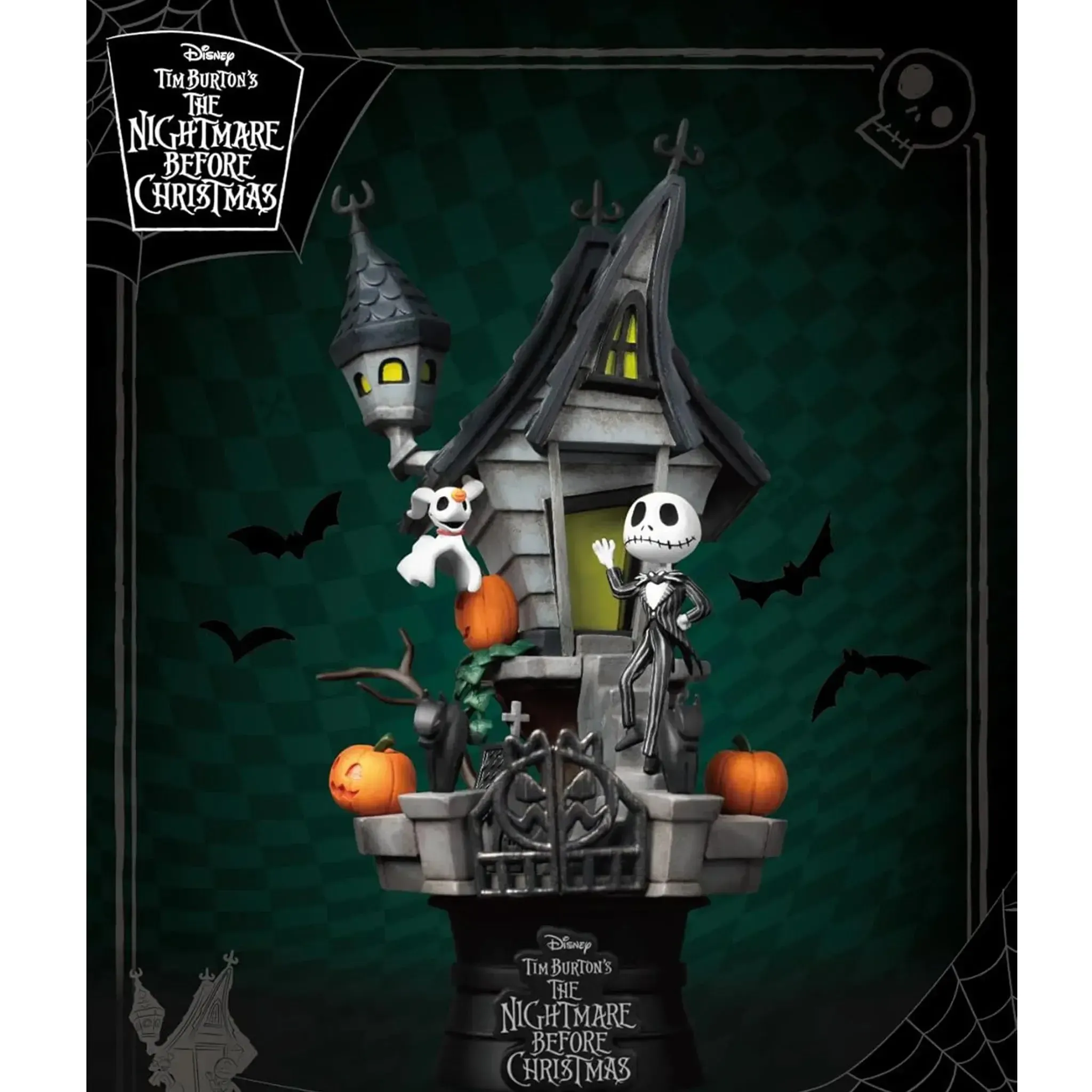 The Nightmare Before Christmas - Jack Skellington with Zero Haunted House Diorama Statue Figure (6") - Beast Kingdom - D-Stage Series (DS-035) - Image 5