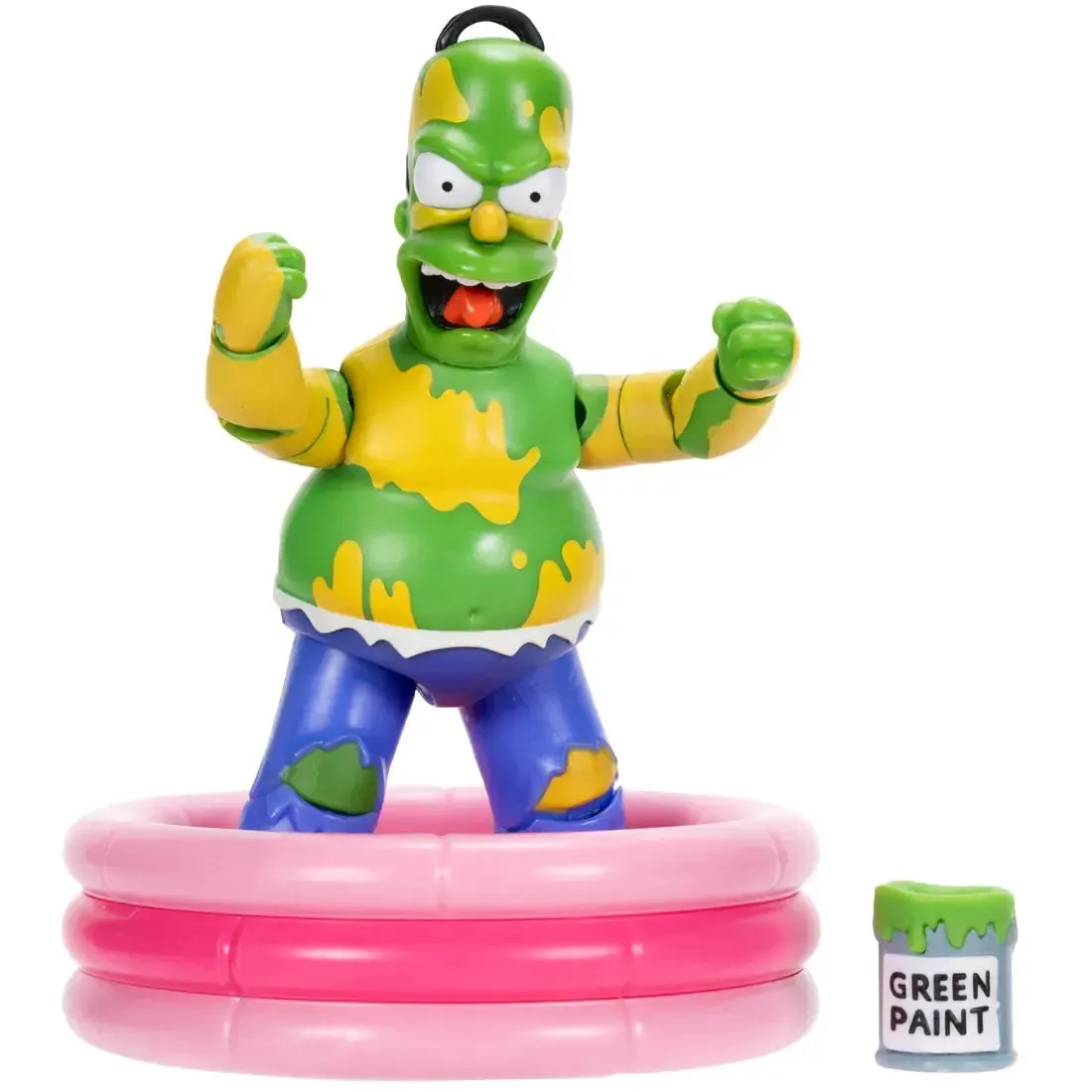 The Simpsons [I Am Furious (Yellow)] - Furious Green Paint Hulk Homer Action Figure (5") - Jakks Pacific - Image 2