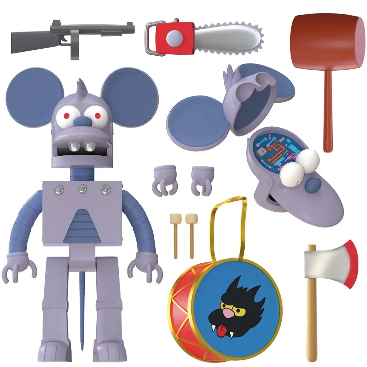 The Simpsons - Robot Itchy Action Figure (7") - Super7 - ULTIMATES! Series - Image 2
