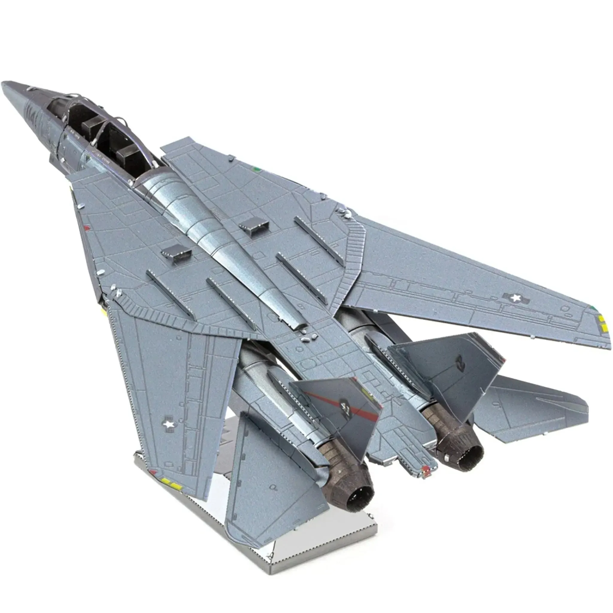 The United States Navy - Grumman F-14 Tomcat Fighter Jet 3D Figure Model Kit (1:130 Scale, Steel, Hard Difficulty) - Fascinations - Metal Earth Series - (2024) - Image 4