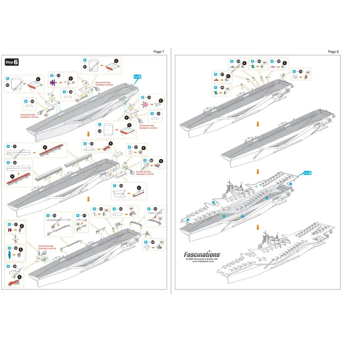 The United States Navy - USS Midway Aircraft Carrier Ship Figure Model Kit (1:1410 Scale, Steel, Challenging Difficulty) - Fascinations - Metal Earth Premium Series - Image 10