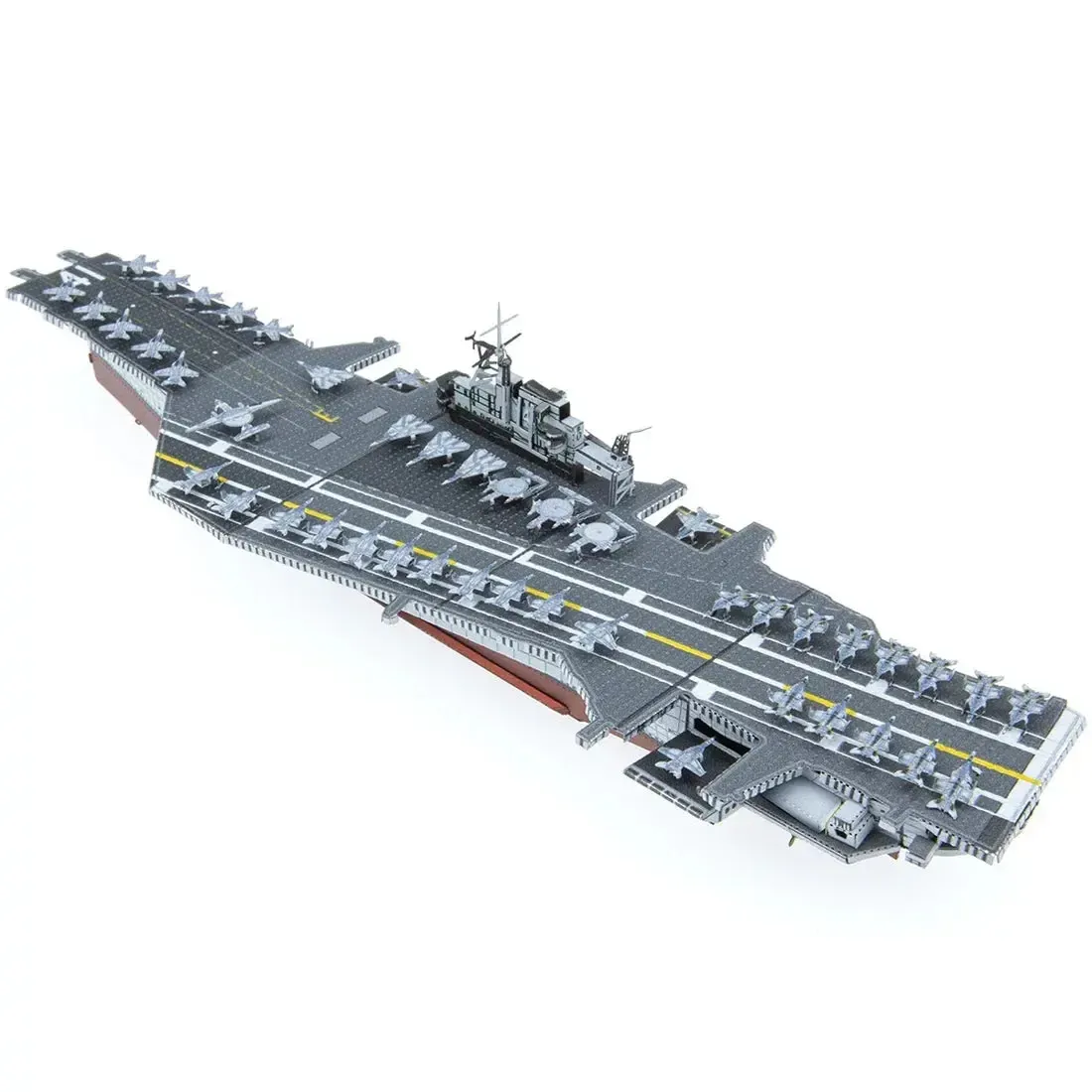 The United States Navy - USS Midway Aircraft Carrier Ship Figure Model Kit (1:1410 Scale, Steel, Challenging Difficulty) - Fascinations - Metal Earth Premium Series - Image 5