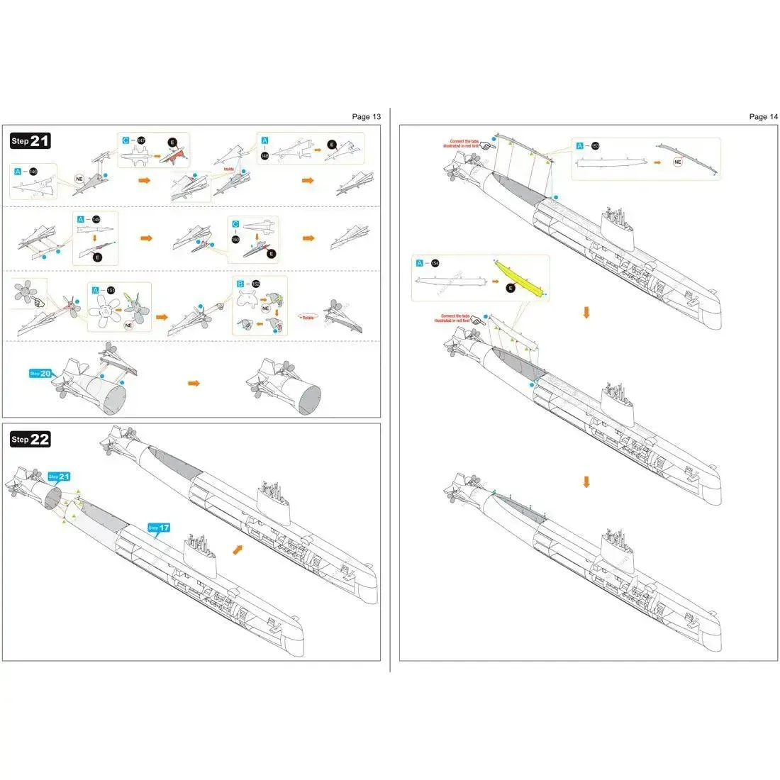 The United States Navy - USS Nautilus Nuclear Powered Submarine Ship Figure Model Kit (1:342 Scale, Steel, Challenging Difficulty) - Fascinations - Metal Earth Premium Series - Image 14