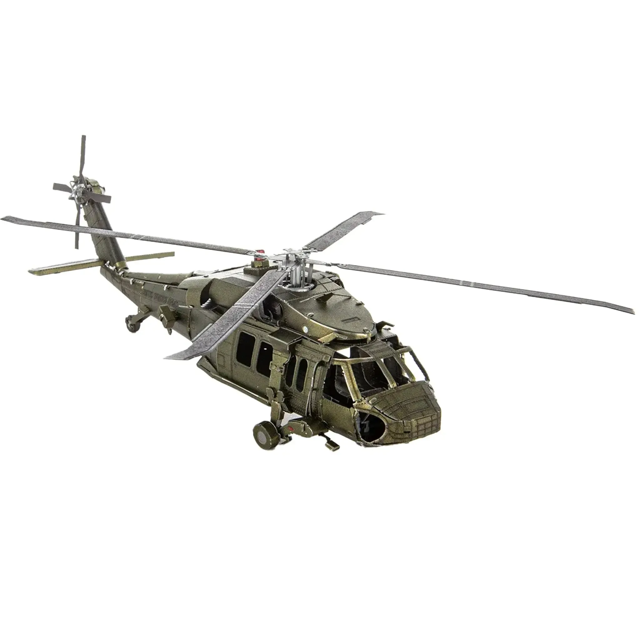 The United States - Sikorsky UH-60 Black Hawk Helicopter 3D Figure Model Kit (1:122 Scale, Steel, Easy Difficulty) - Fascinations - Metal Earth Series - (2024) - Image 6