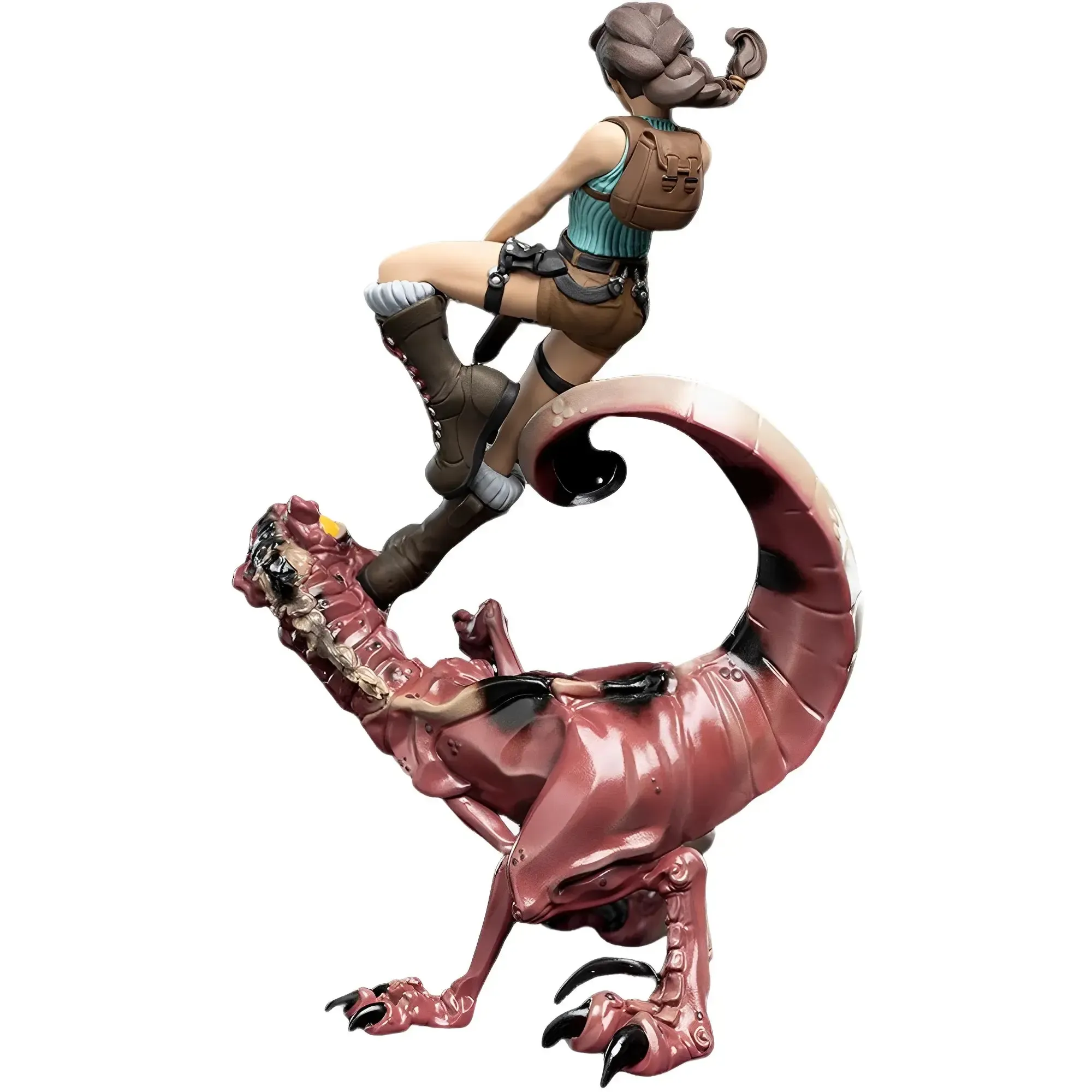 Tomb Raider: Anniversary - Lara Croft vs Raptor Statue Figure (9.1") - Weta Workshop - Mini Epics Series (2) - Image 3