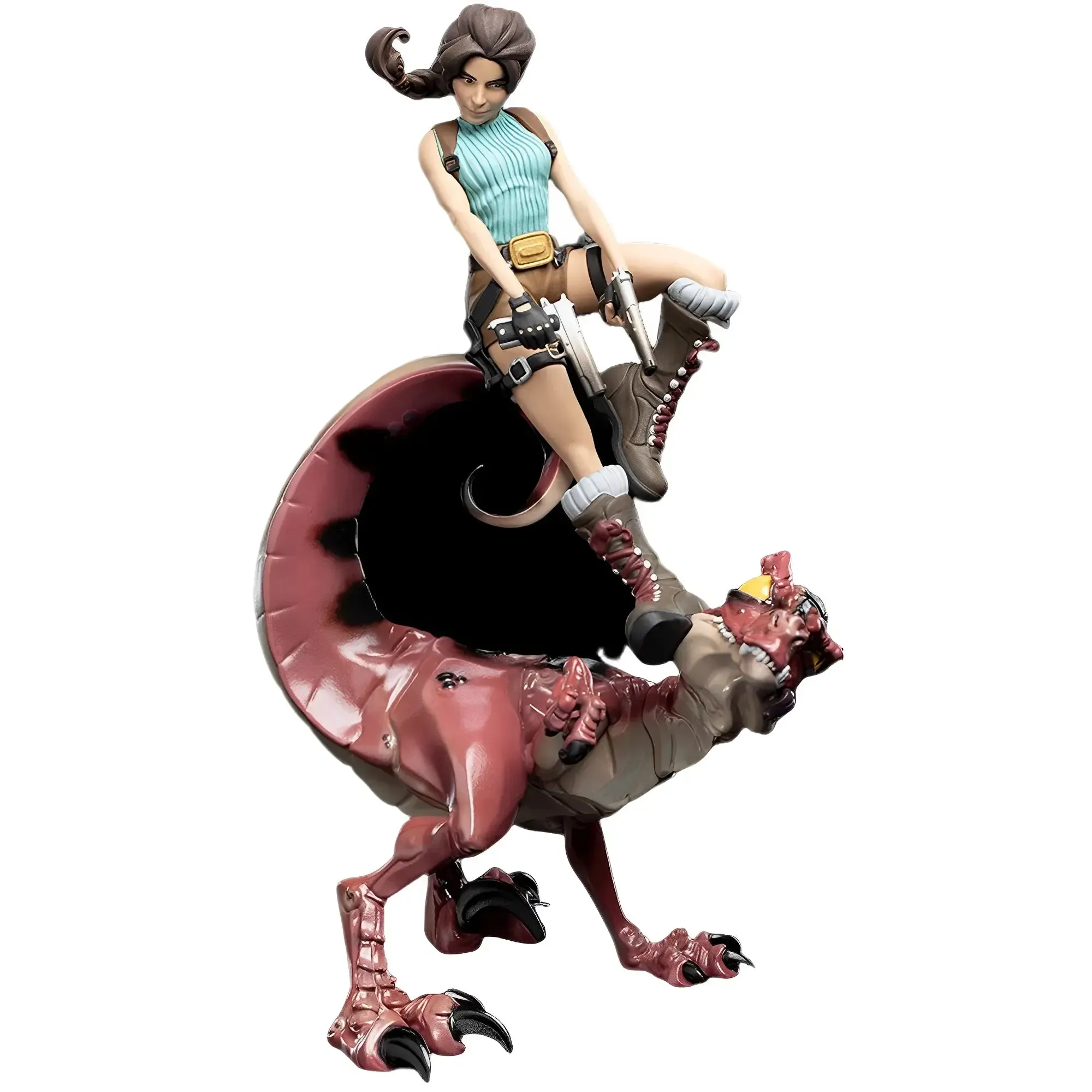 Tomb Raider: Anniversary - Lara Croft vs Raptor Statue Figure (9.1") - Weta Workshop - Mini Epics Series (2) - Image 5