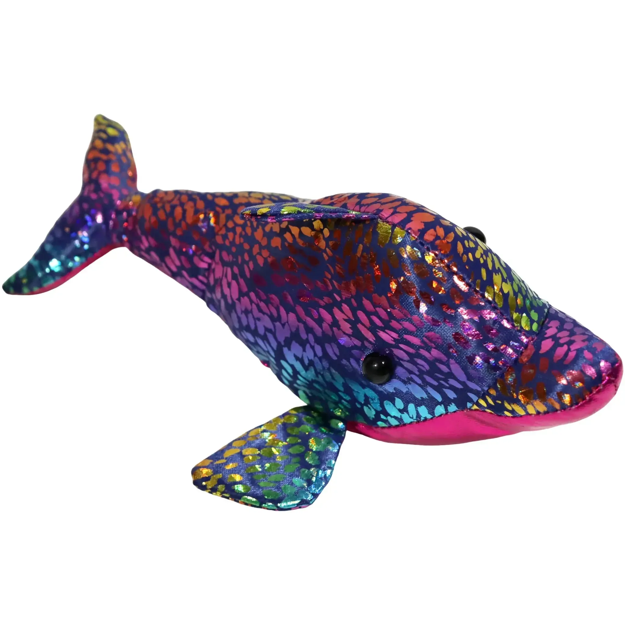 Toy Works - Rainbow Pink Sparkling Dolphin Plush (9") - Toy Works - (2022) - Image 3