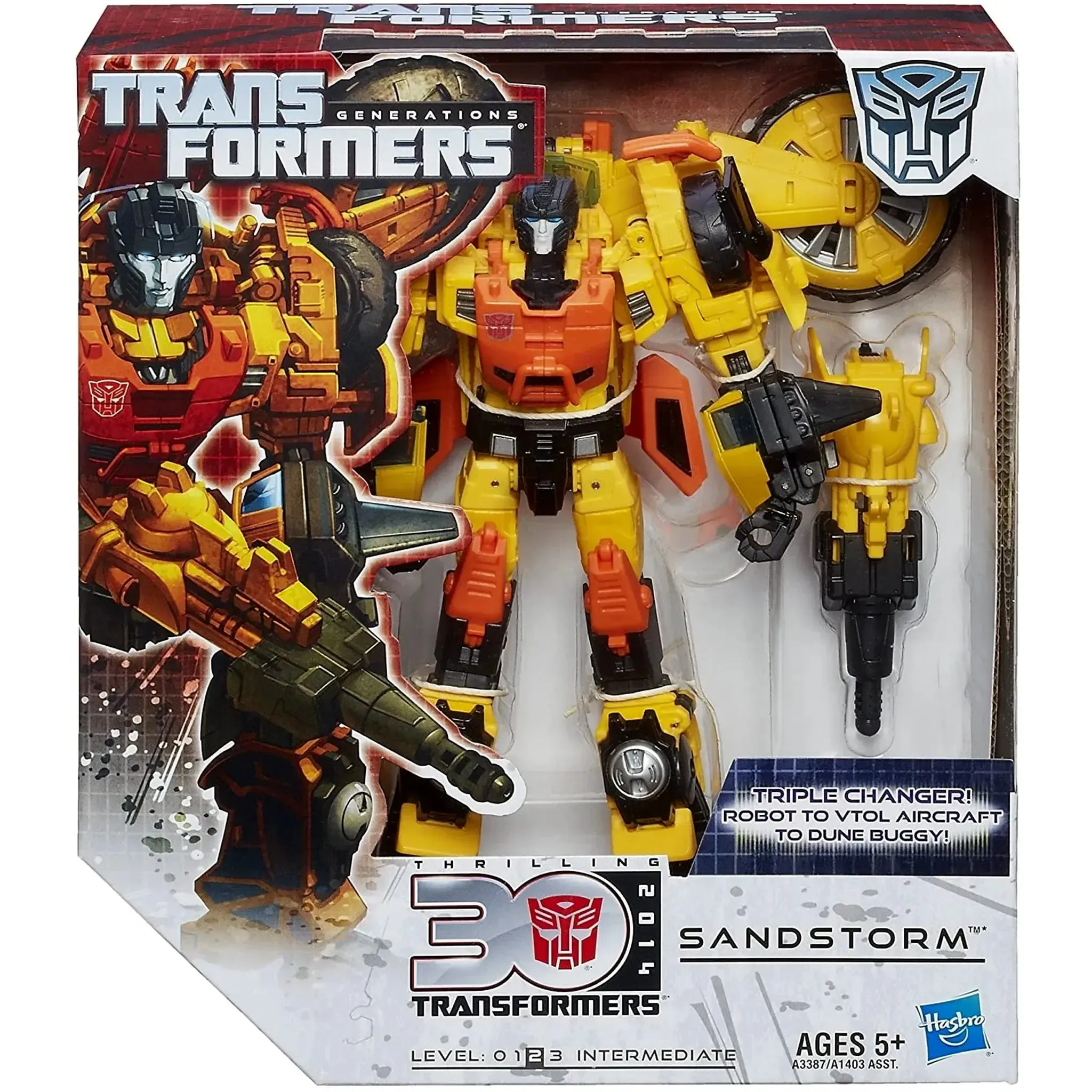 Transformers: Generations - Sandstorm Action Figure (7", Voyager Class) - Hasbro - 02 Series (#003), Transformers 30th Anniversary Edition - (2013)