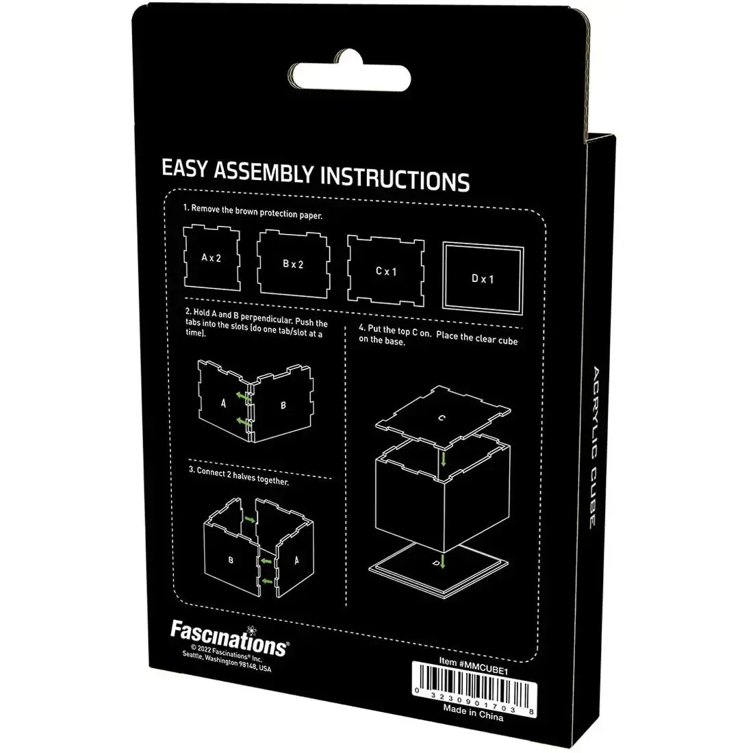 Transparent Display Cube to Display Models (4"x5"x4", Acrylic) - Fascinations - Metal Earth Series - Image 3