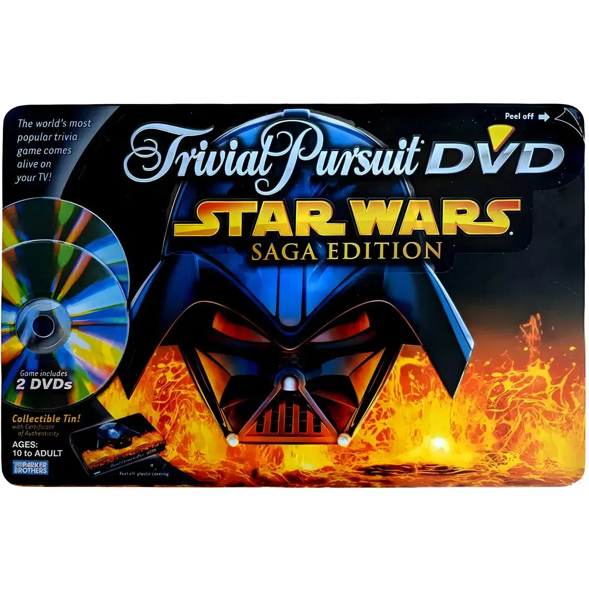 Trivial Pursuit DVD: Star Wars Saga Edition - Trivia Star Wars Board Game for Family, Adults, and Children (2-4 Players, Ages 10+) - Parker Brothers - Toys R Us Exclusive (2005)