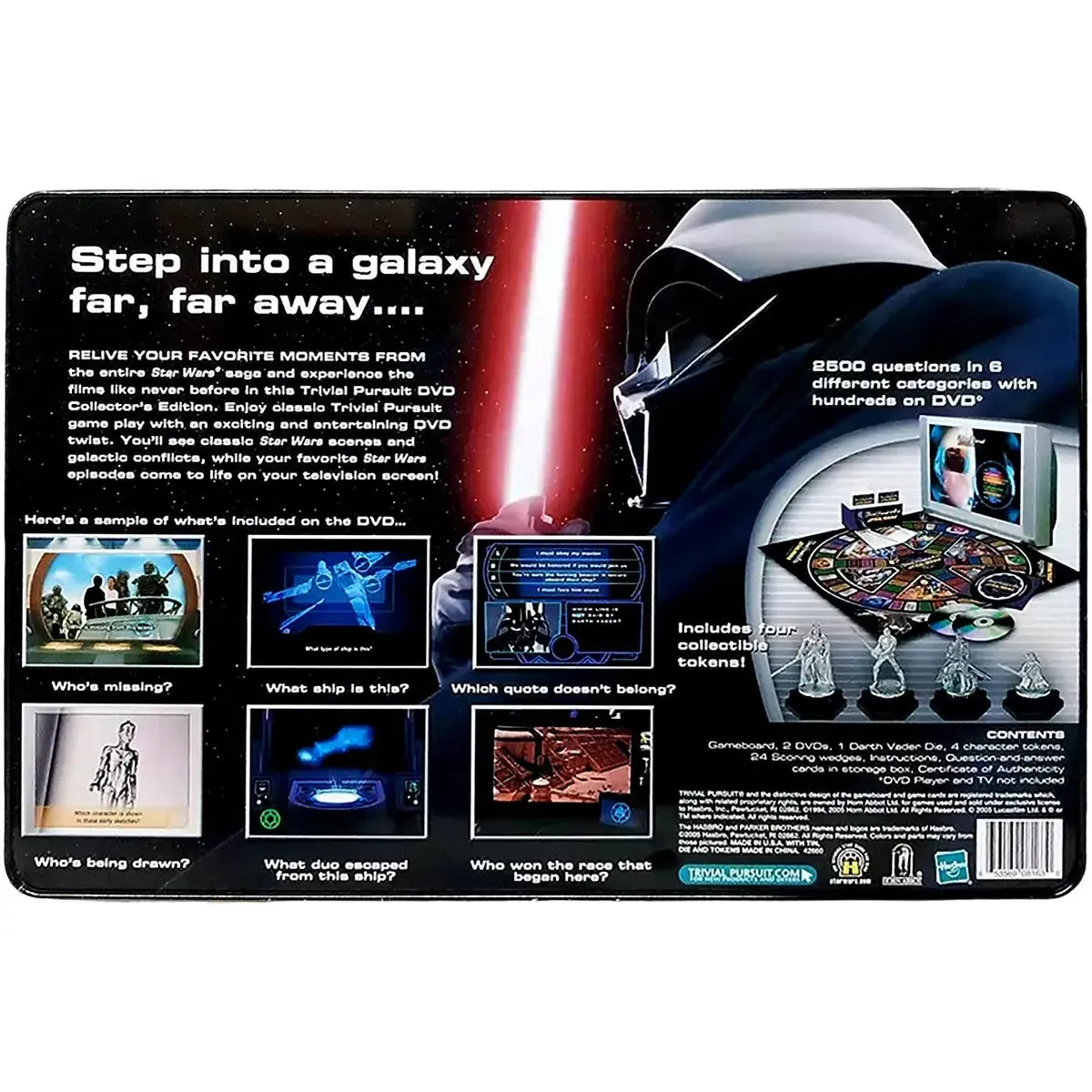 Trivial Pursuit DVD: Star Wars Saga Edition - Trivia Star Wars Board Game for Family, Adults, and Children (2-4 Players, Ages 10+) - Parker Brothers - Toys R Us Exclusive (2005) - Image 3